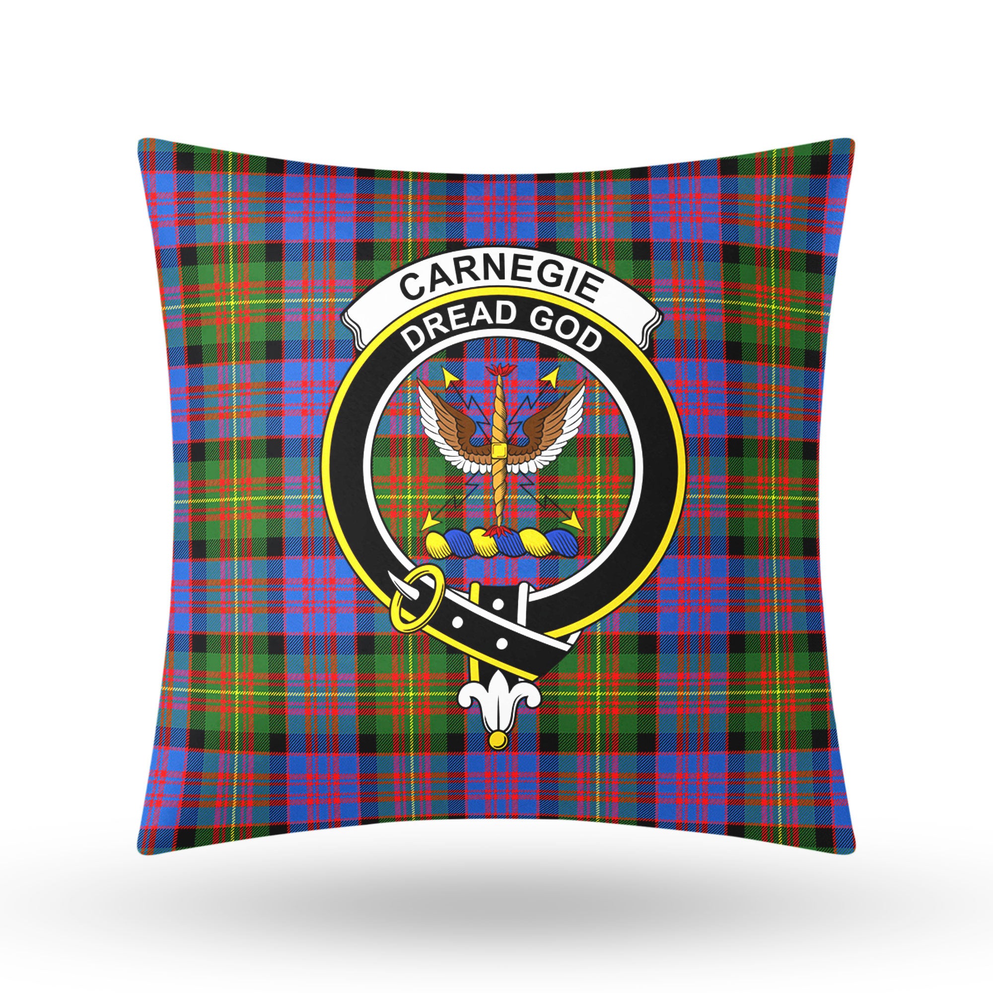 Carnegie Ancient Tartan Crest Pillow Cover