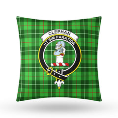 Clephan (or Clephane) Tartan Crest Pillow Cover