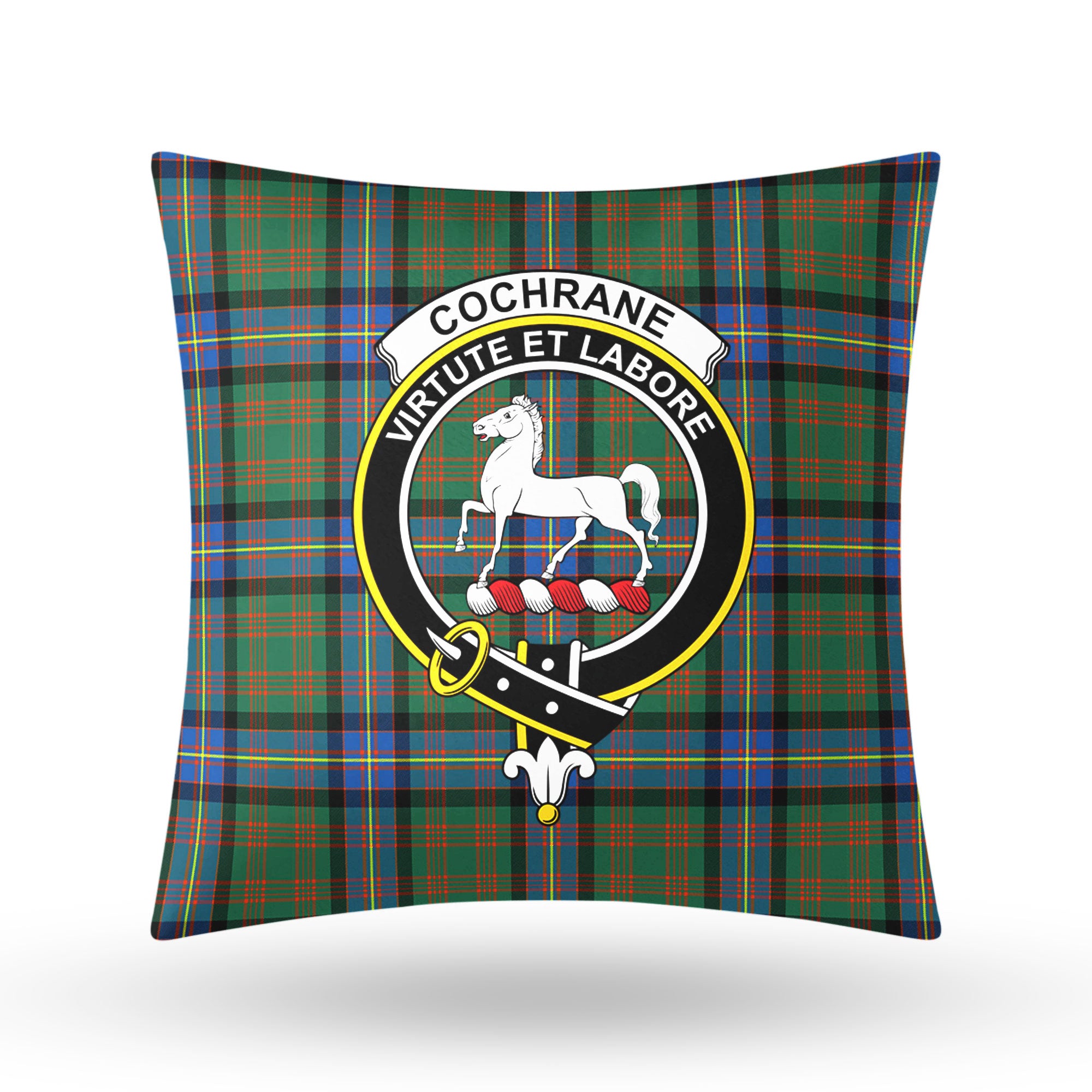 Cochrane Ancient Tartan Crest Pillow Cover