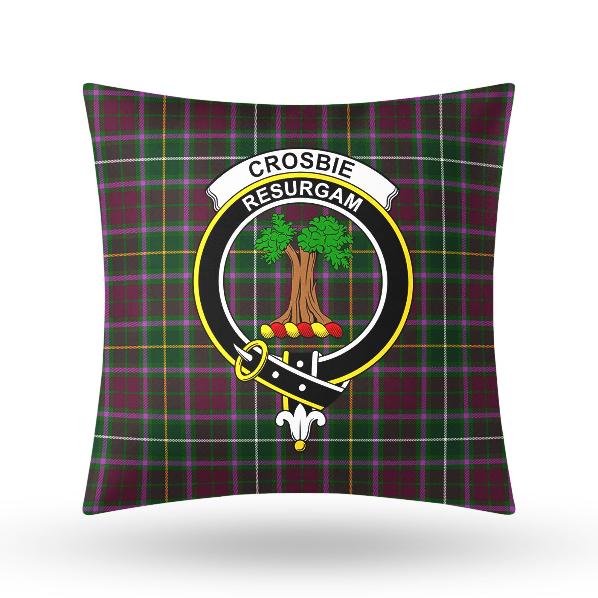 Crosbie Tartan Crest Pillow Cover