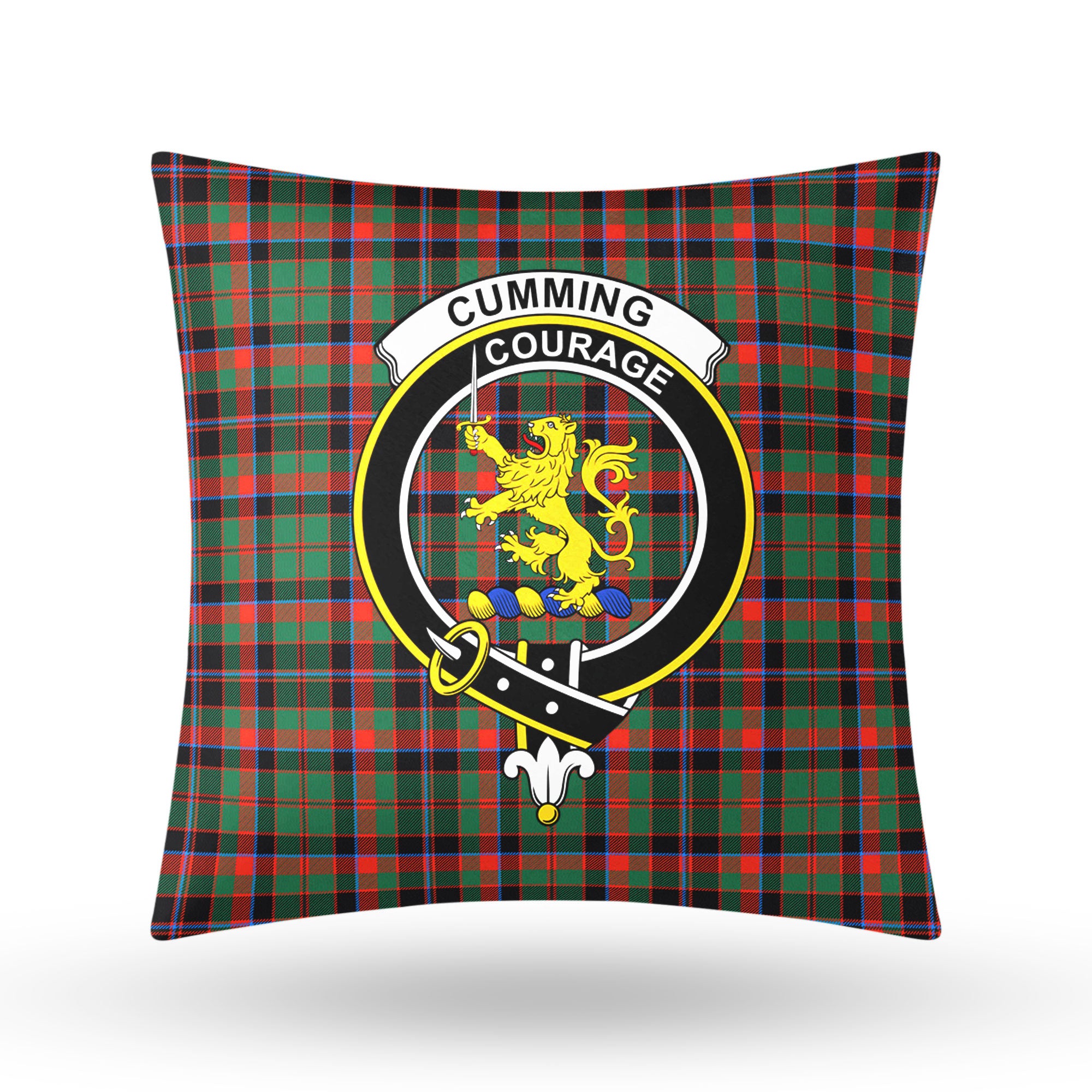 Cumming Hunting Ancient Tartan Crest Pillow Cover