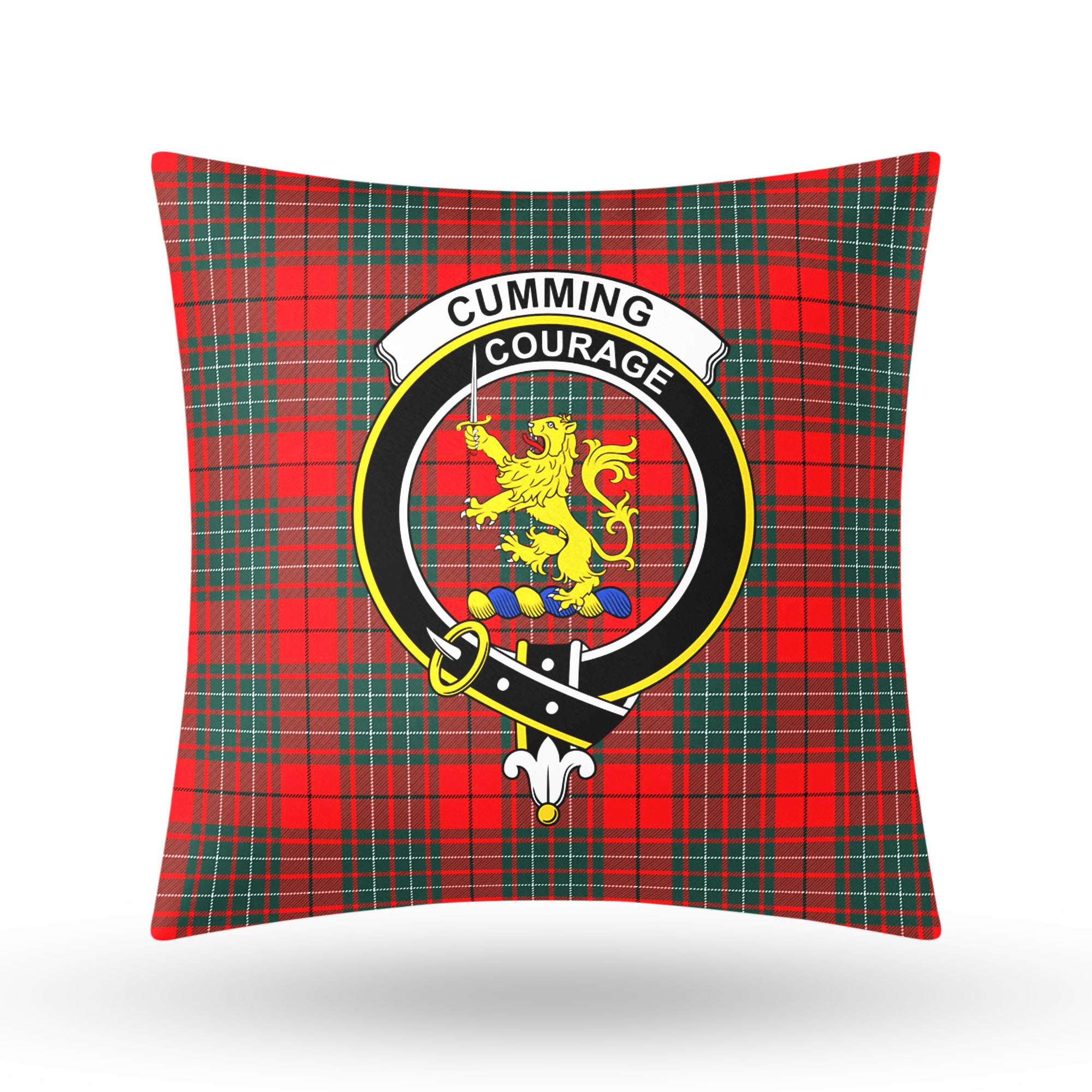 Cumming Modern Tartan Crest Pillow Cover