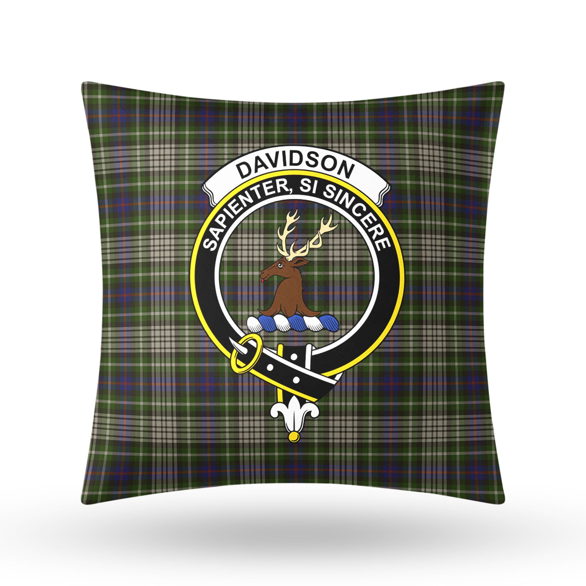 Davidson Tulloch Dress Tartan Crest Pillow Cover