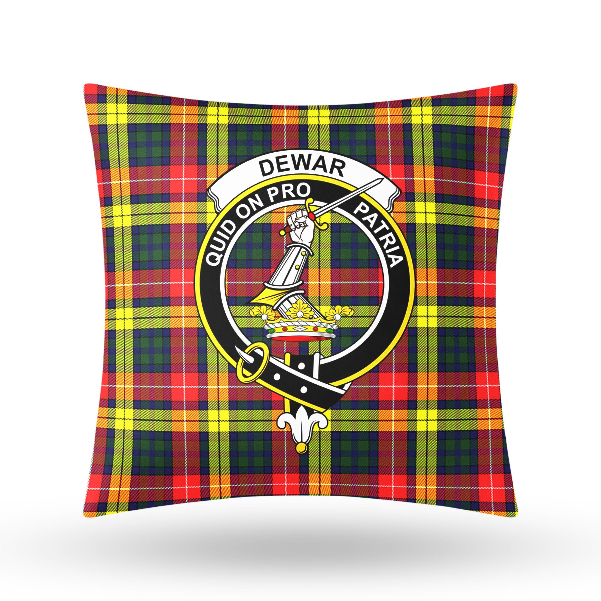 Dewar Tartan Crest Pillow Cover