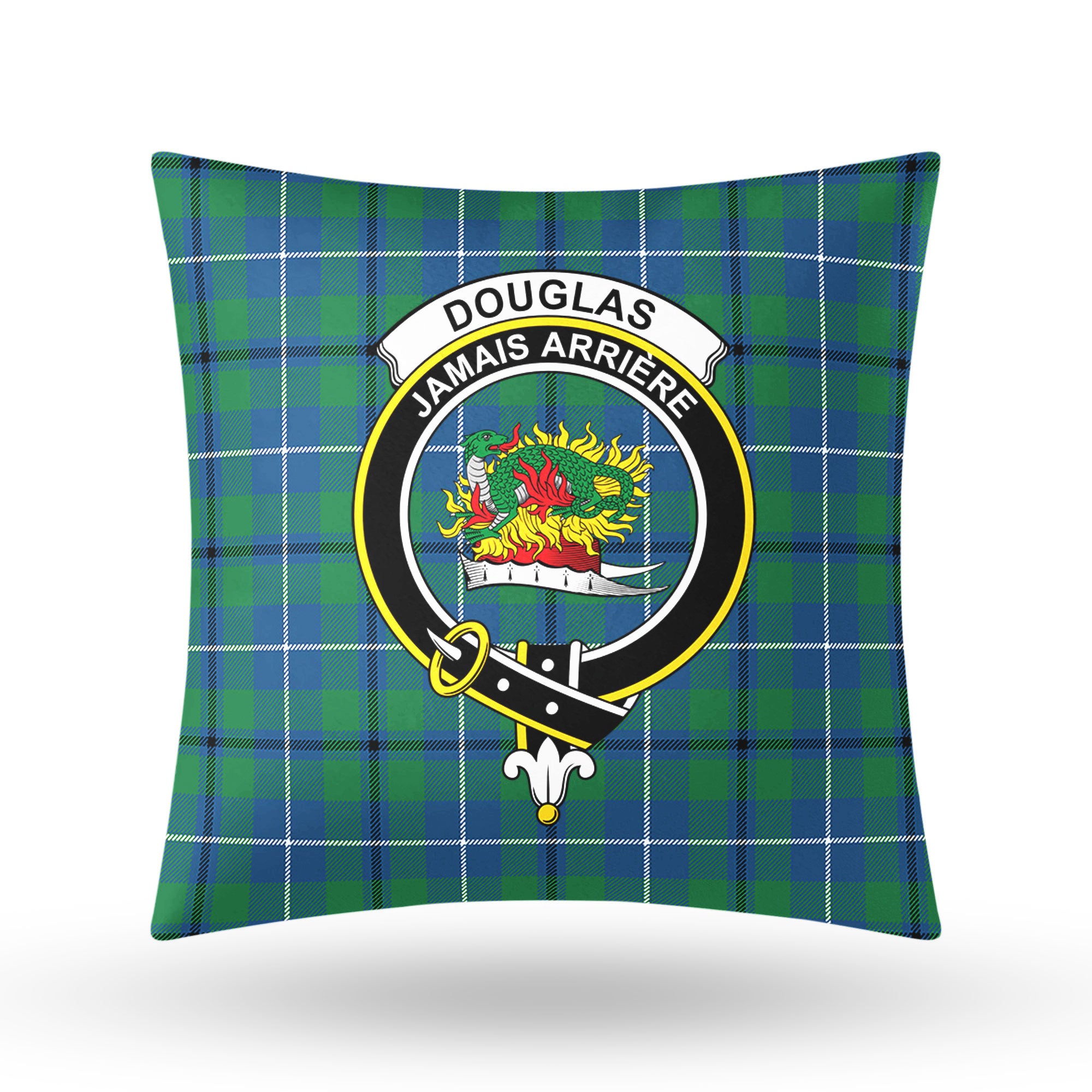 Douglas Ancient Tartan Crest Pillow Cover