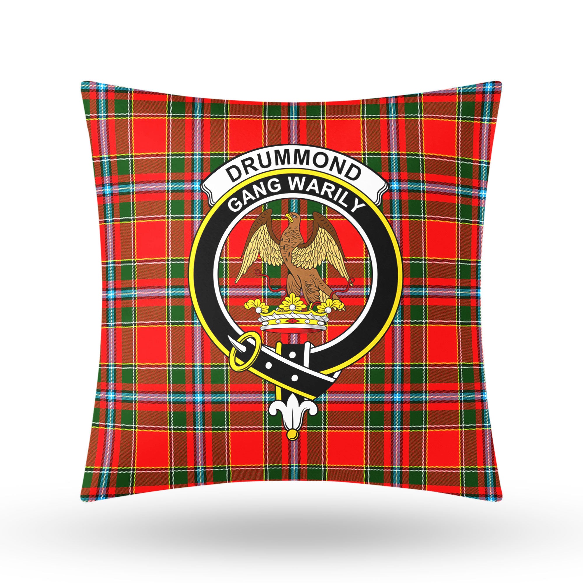 Drummond of Perth Tartan Crest Pillow Cover