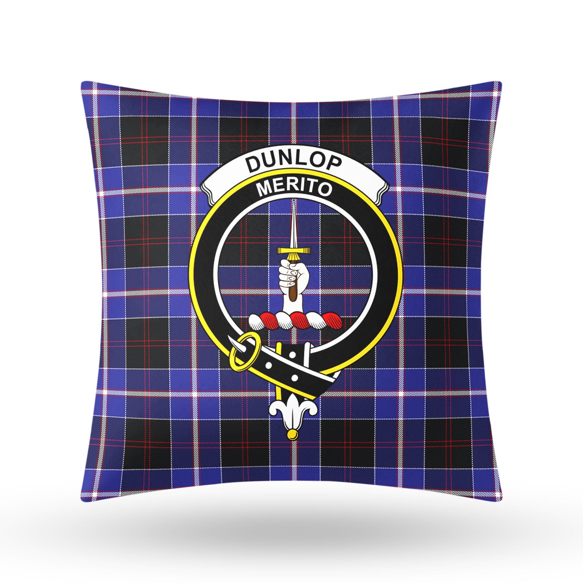 Dunlop Modern Tartan Crest Pillow Cover