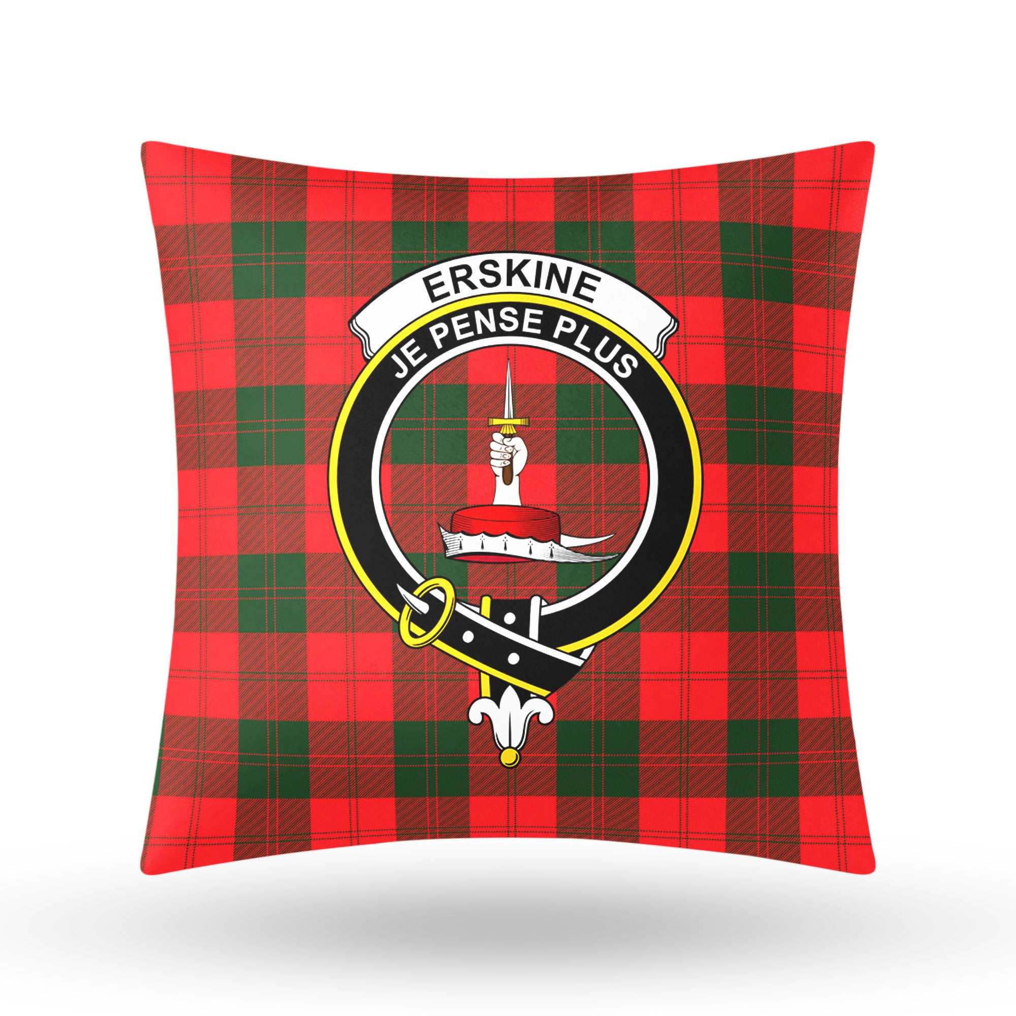 Erskine Modern Tartan Crest Pillow Cover