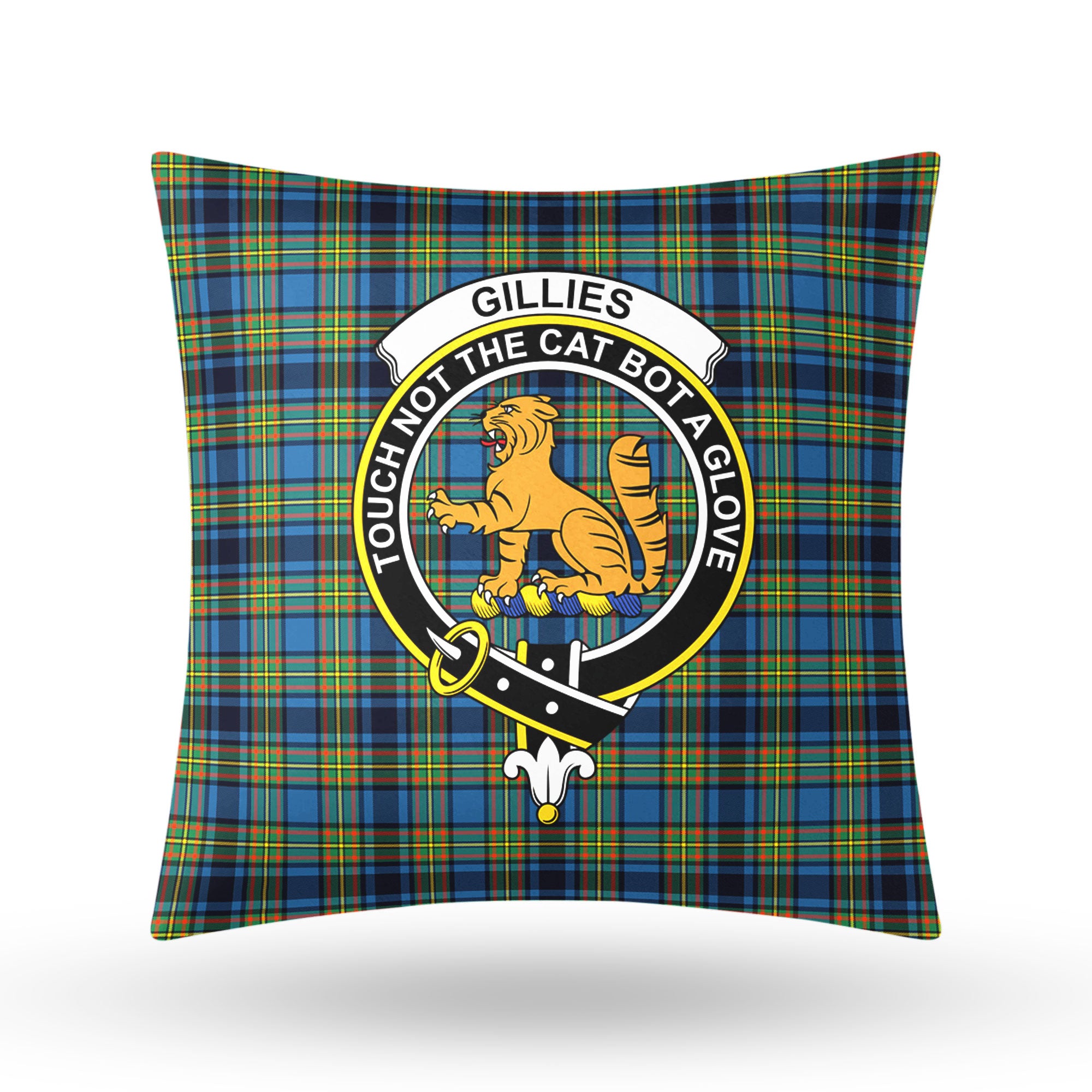 Gillies Ancient Tartan Crest Pillow Cover