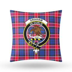 Graham of Menteith Red Tartan Crest Pillow Cover