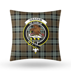 Graham of Menteith Weathered Tartan Crest Pillow Cover