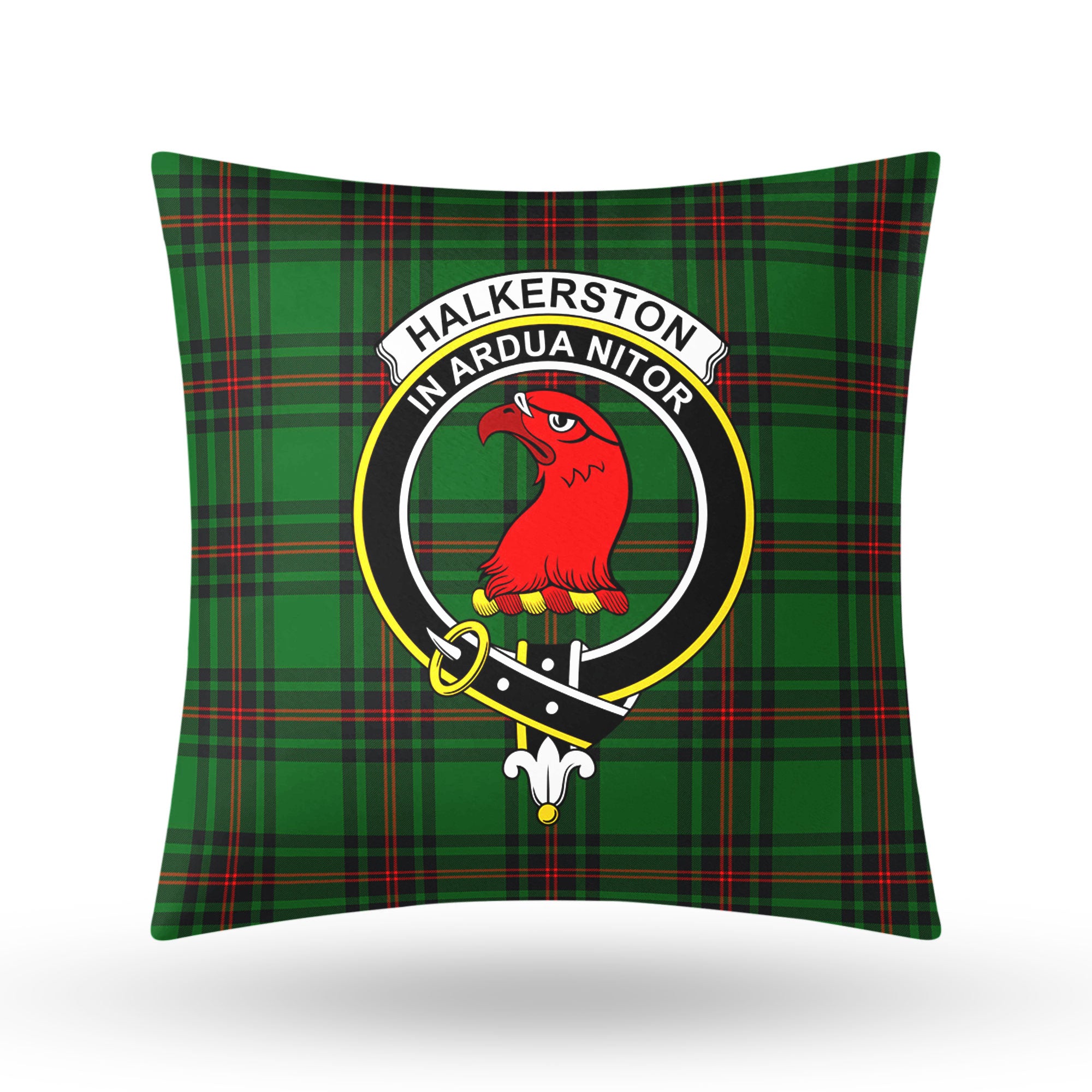 Halkerston Tartan Crest Pillow Cover