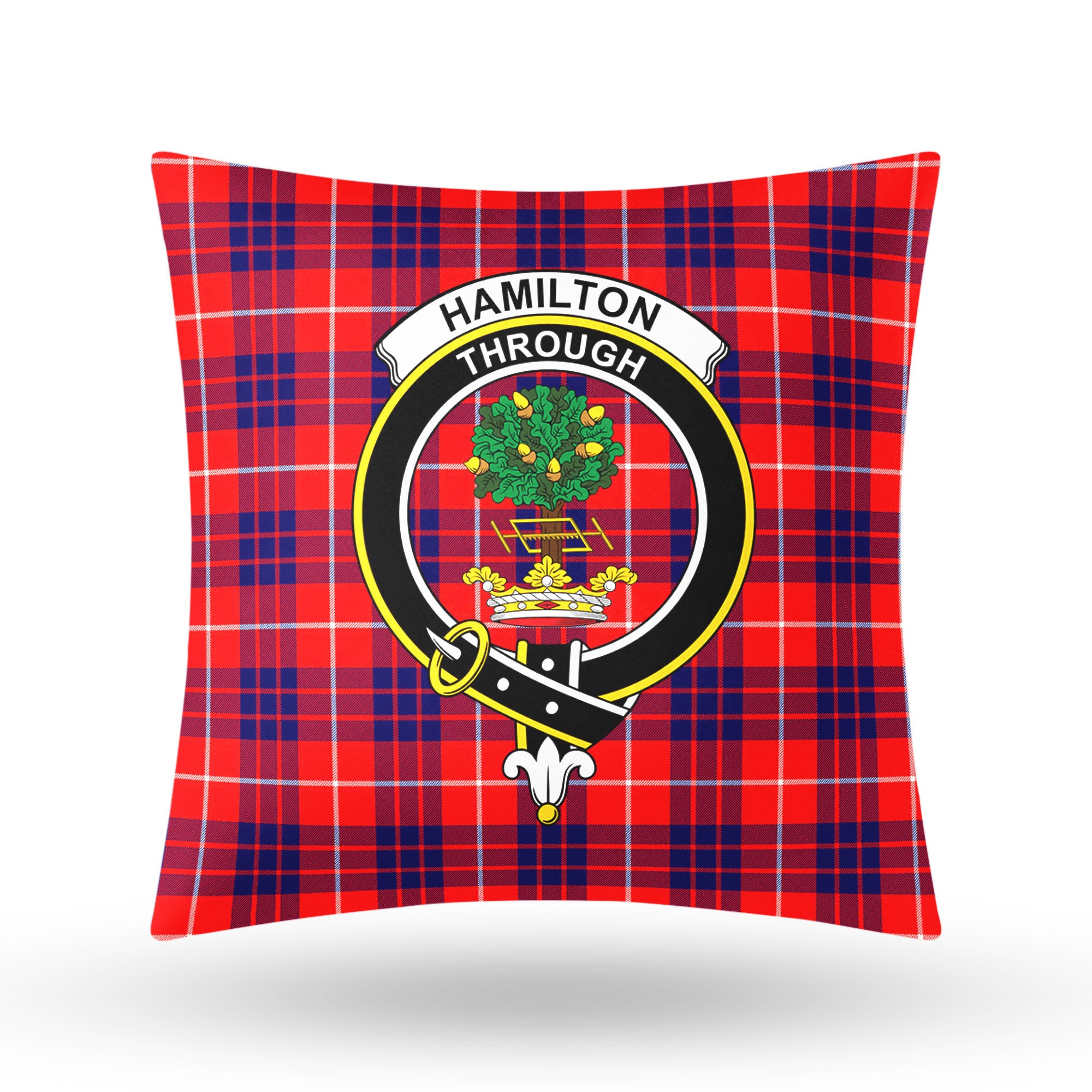 Hamilton Modern Tartan Crest Pillow Cover