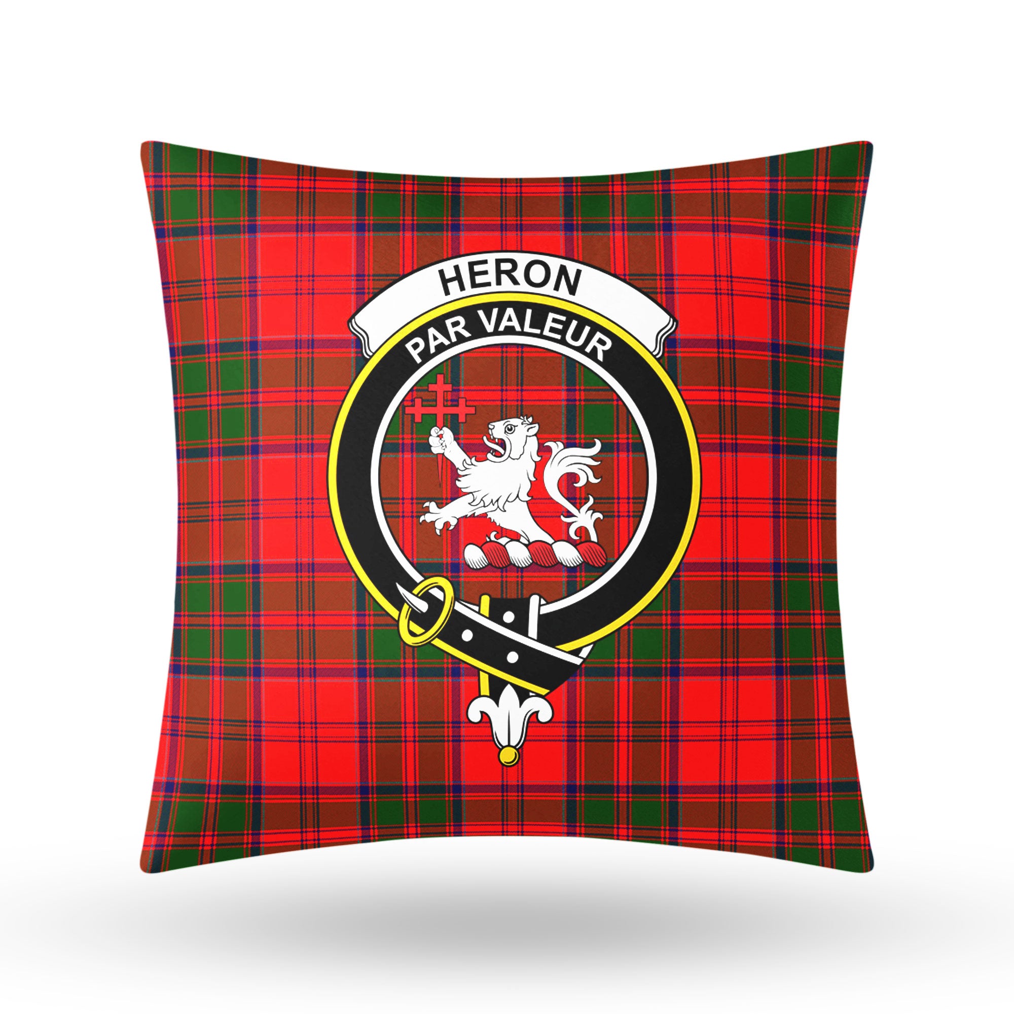 Heron Tartan Crest Pillow Cover