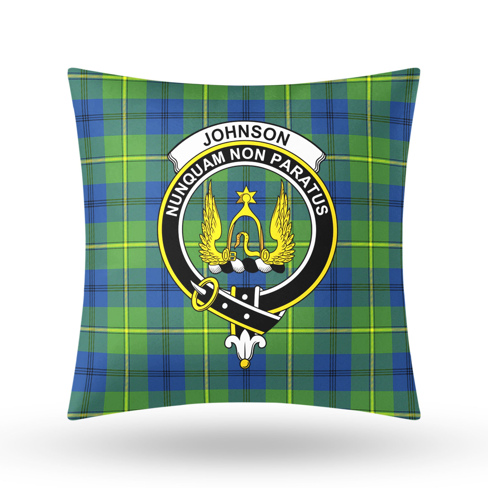 Johnson Ancient Tartan Crest Pillow Cover