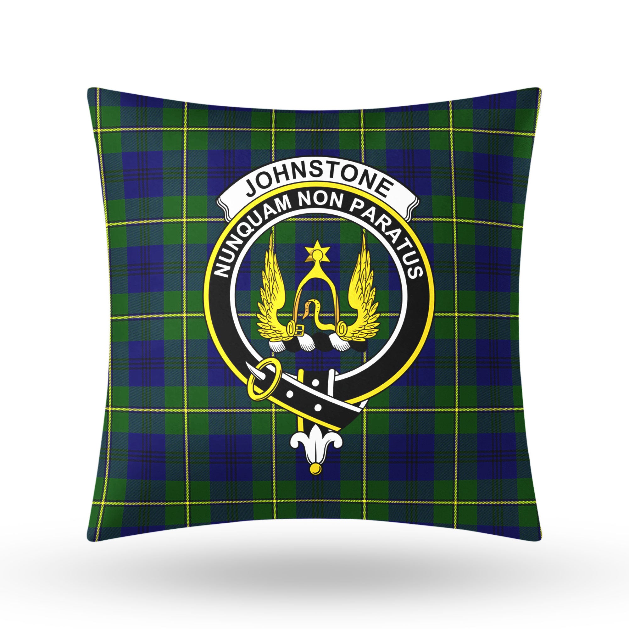 Johnstone Modern Tartan Crest Pillow Cover