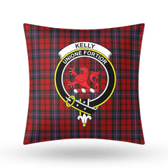 Kelly of Sleat Red Tartan Crest Pillow Cover