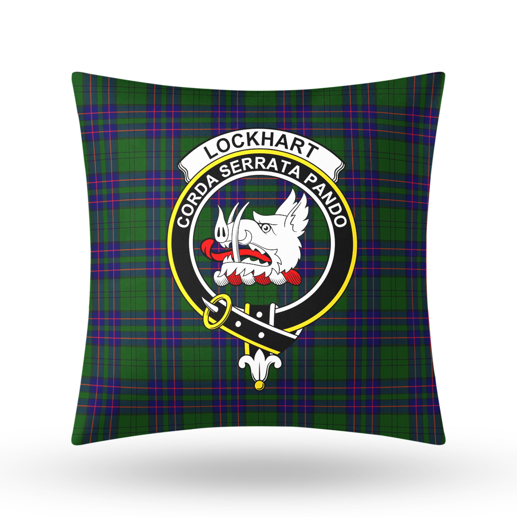 Lockhart Modern Tartan Crest Pillow Cover