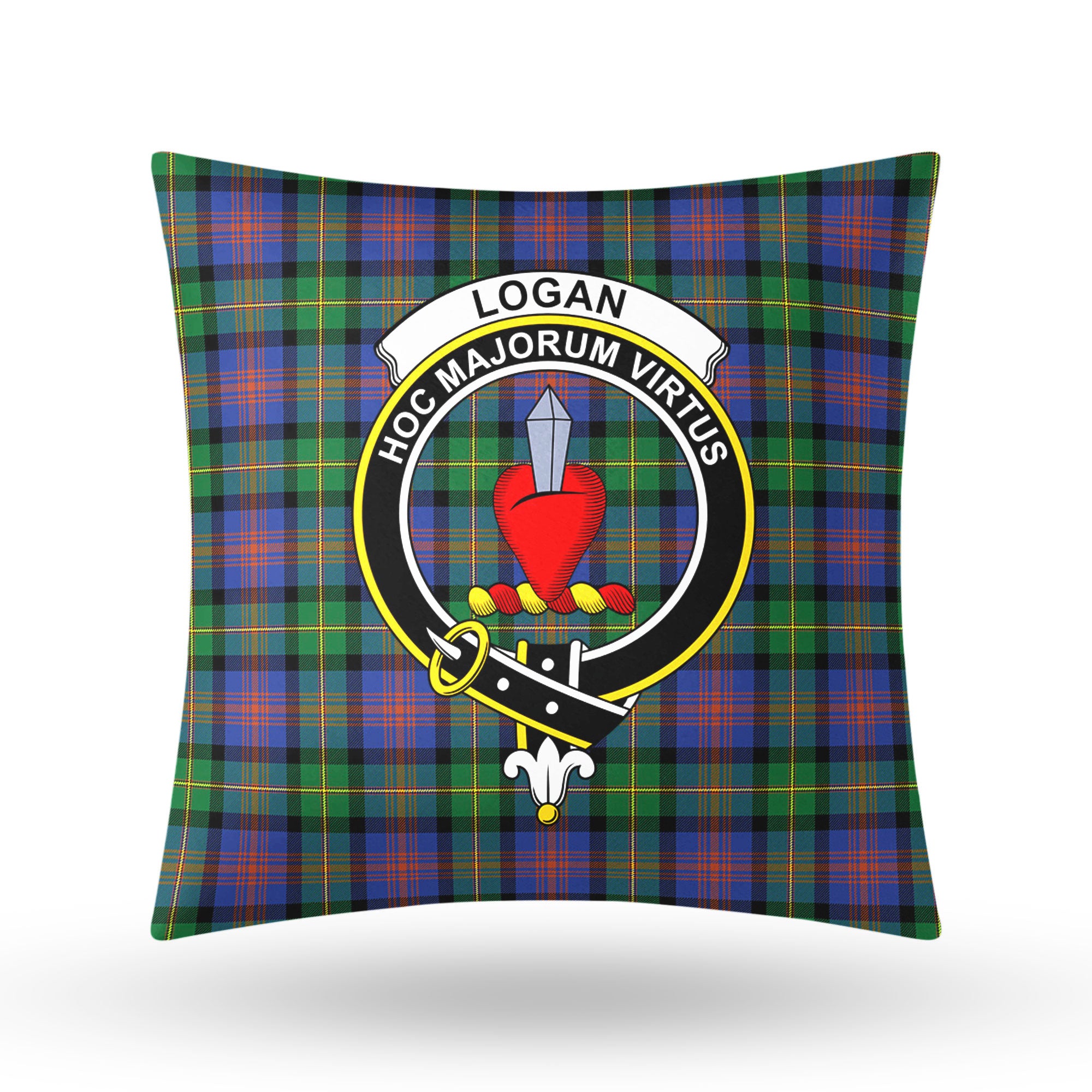 Logan Ancient Tartan Crest Pillow Cover