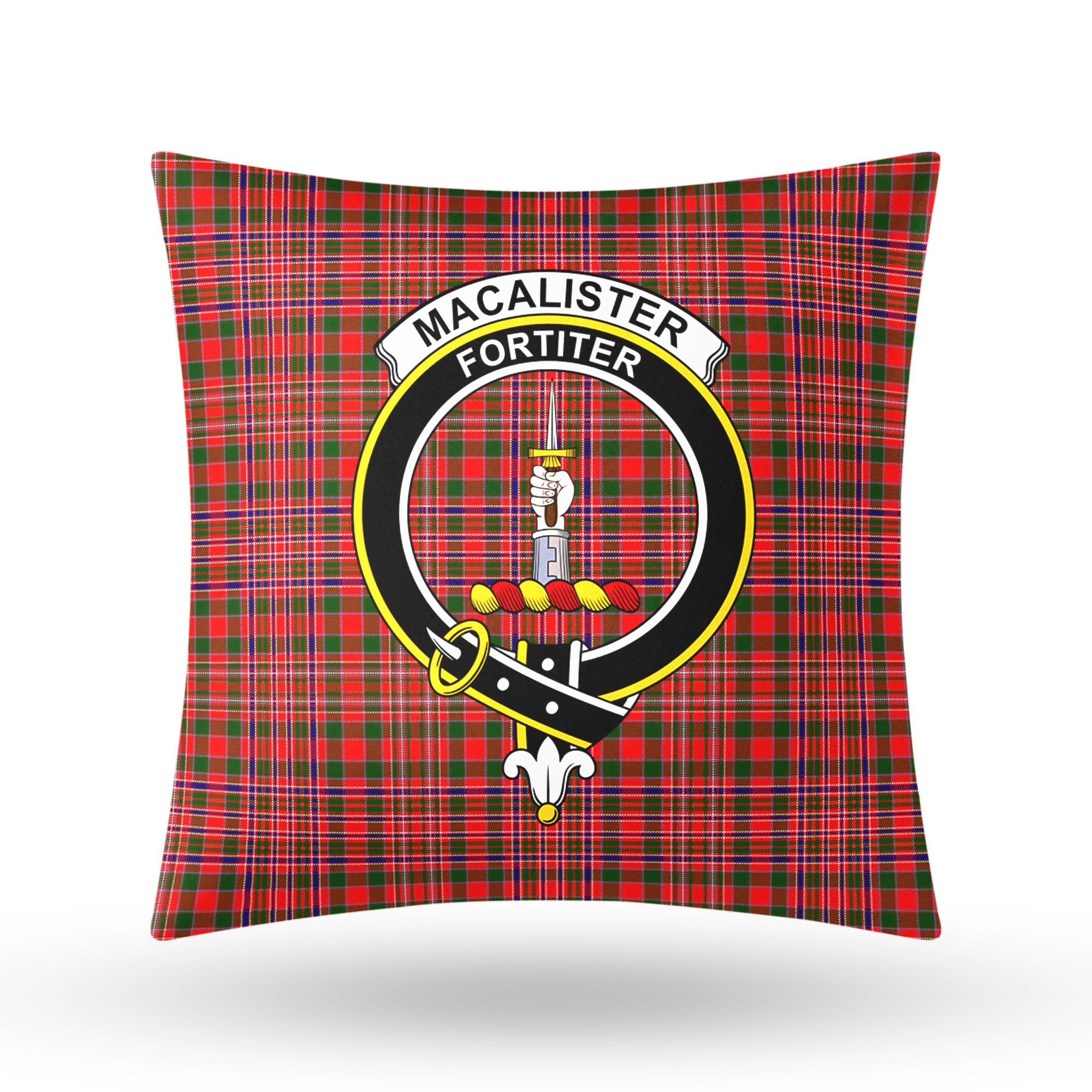 MacAlister Modern Tartan Crest Pillow Cover