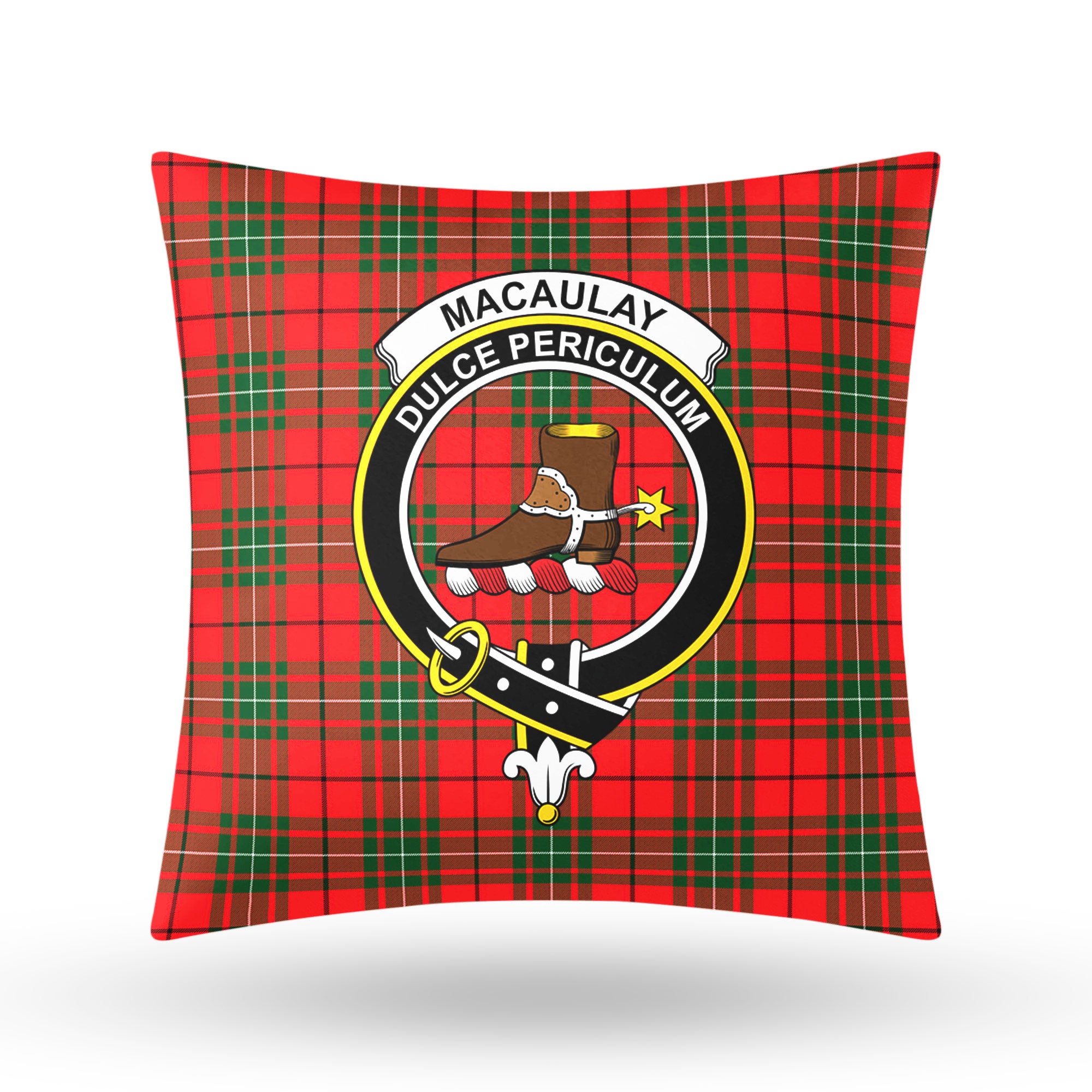 MacAulay Modern Tartan Crest Pillow Cover