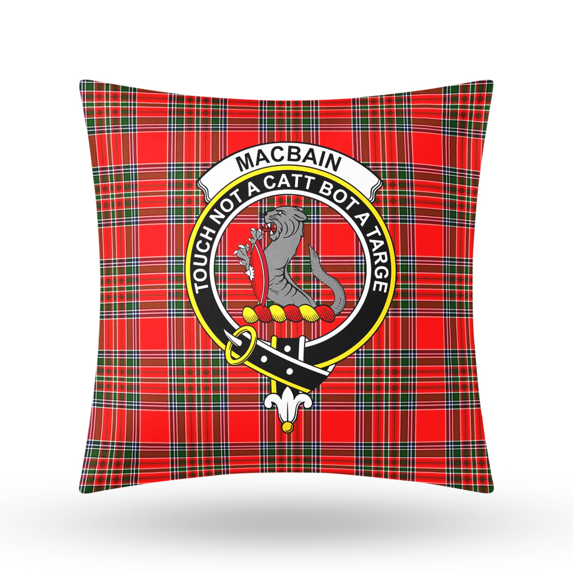 MacBain Tartan Crest Pillow Cover