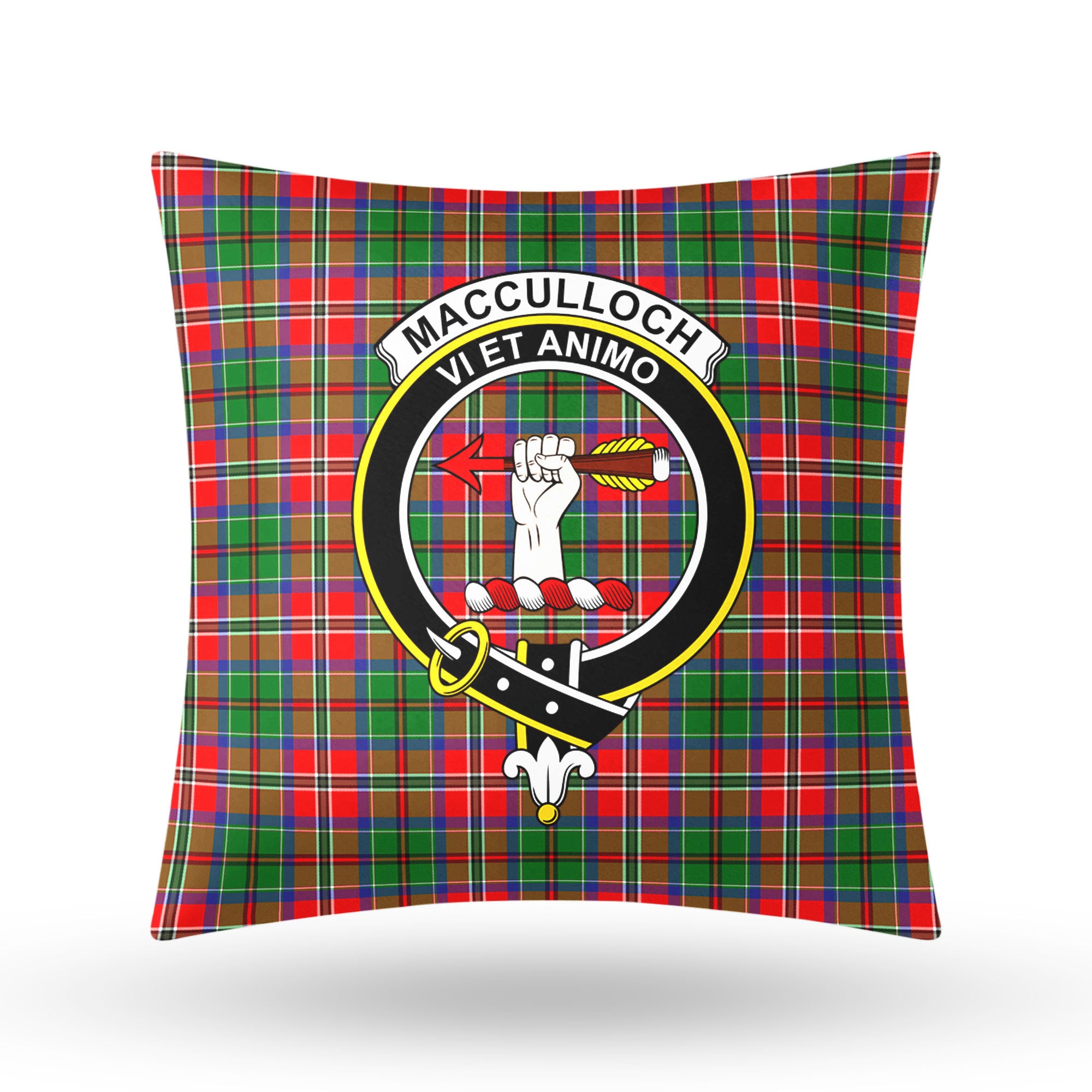 MacCulloch (McCulloch) Tartan Crest Pillow Cover