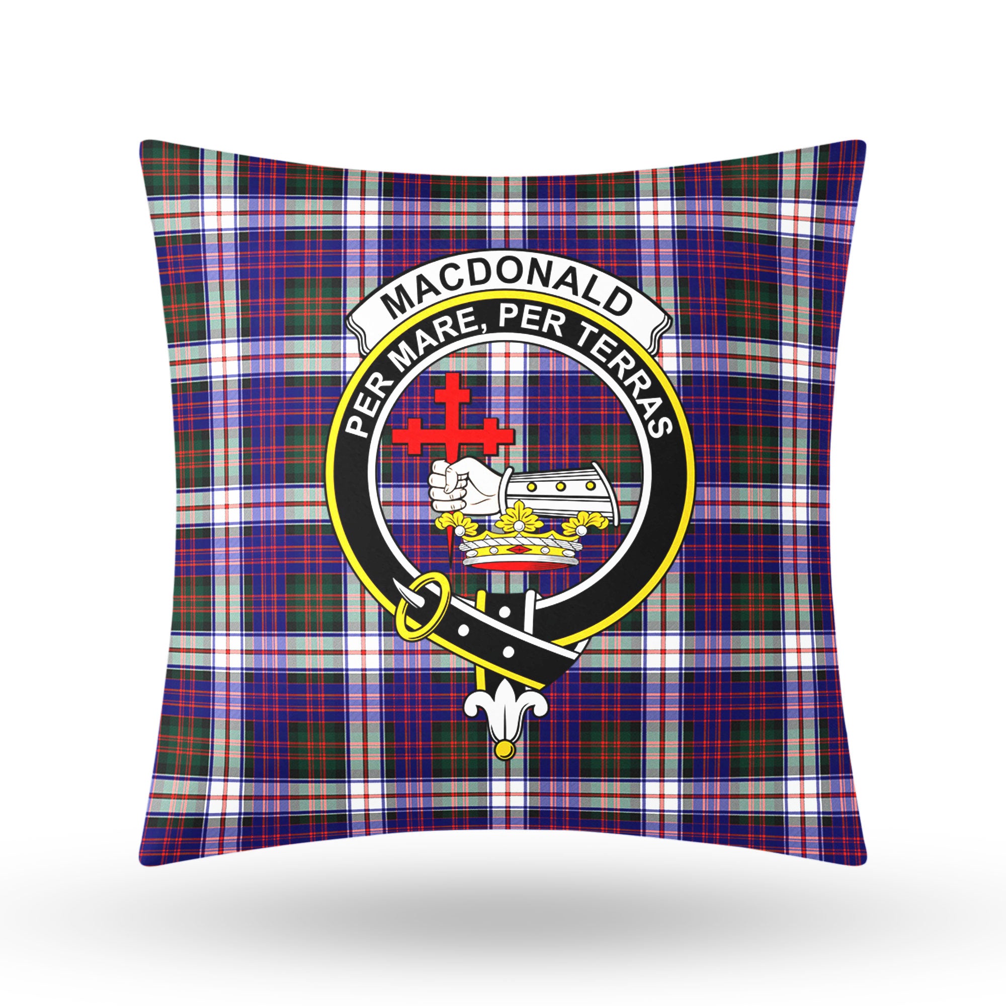 MacDonald Dress Modern Tartan Crest Pillow Cover