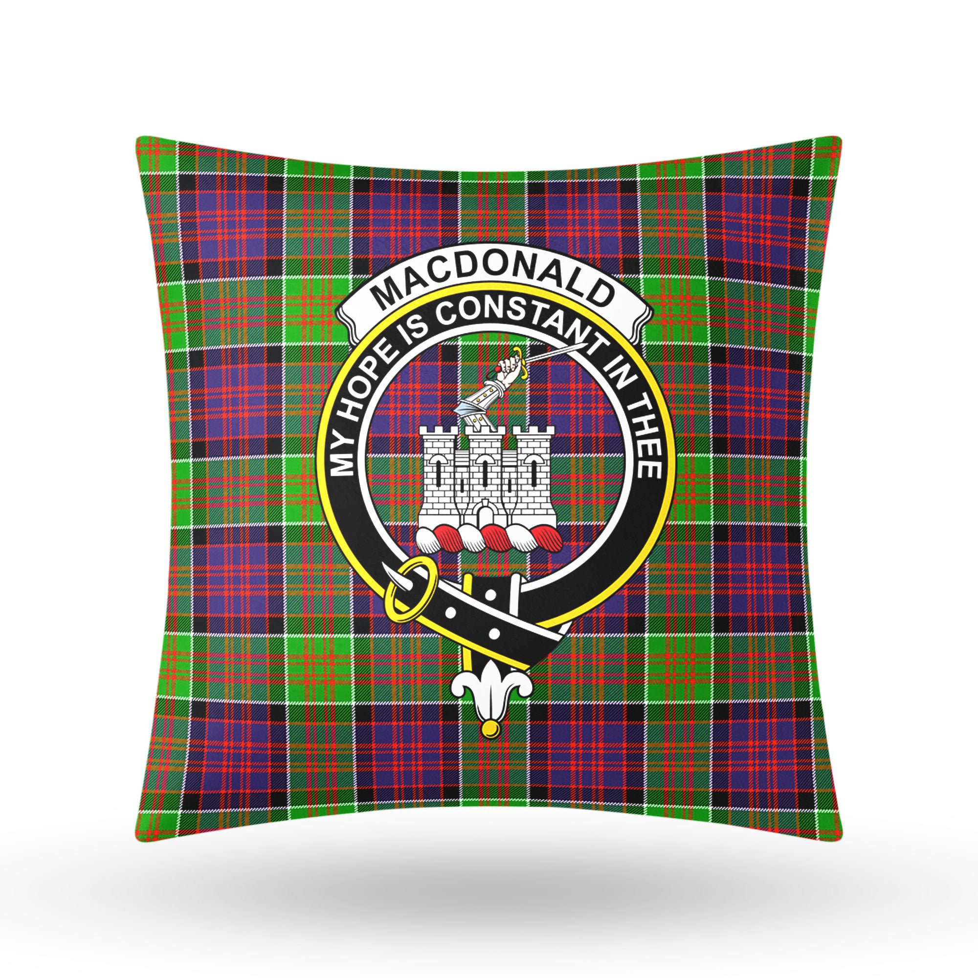 MacDonald (Clan Ranald) Tartan Crest Pillow Cover