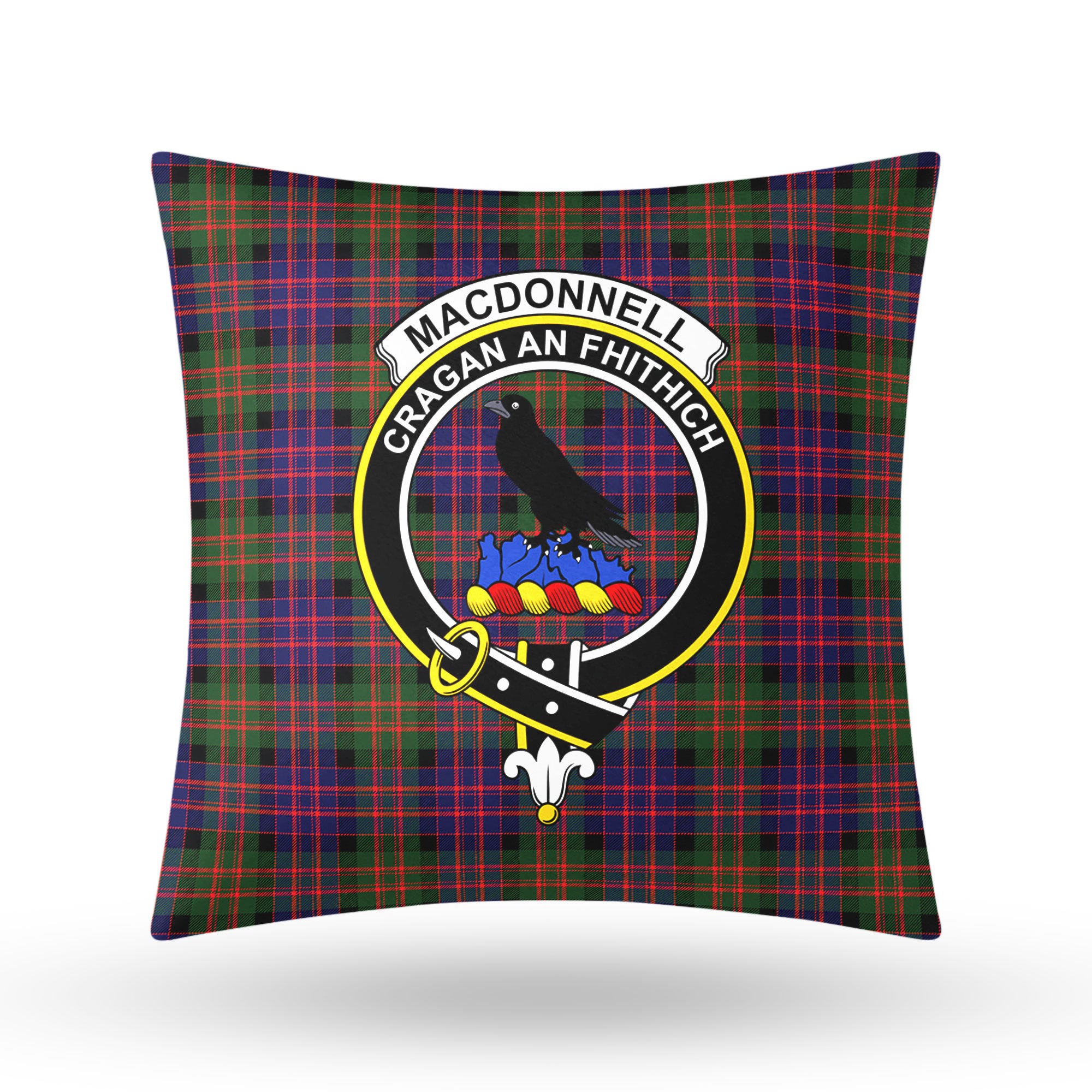 MacDonnell of Glengarry Modern Tartan Crest Pillow Cover