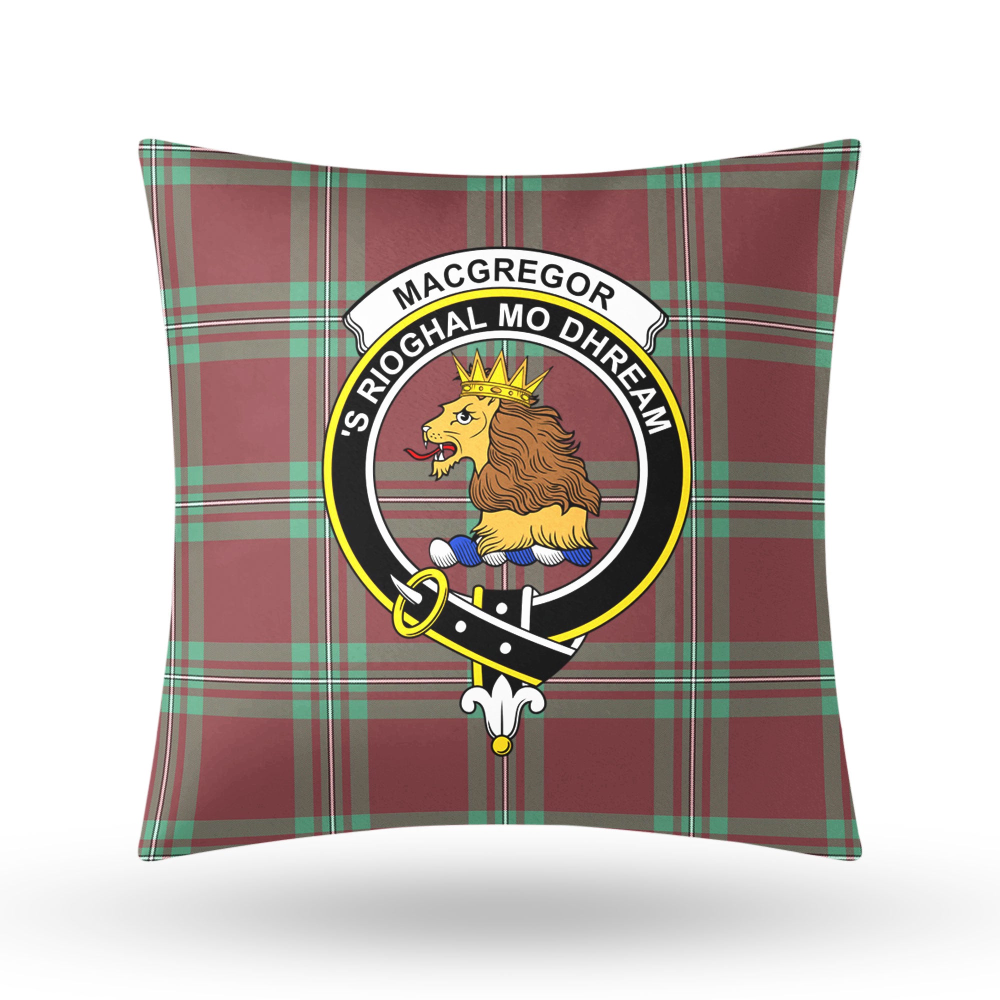 MacGregor Hunting Ancient Tartan Crest Pillow Cover