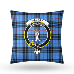 MacKay Blue Tartan Crest Pillow Cover