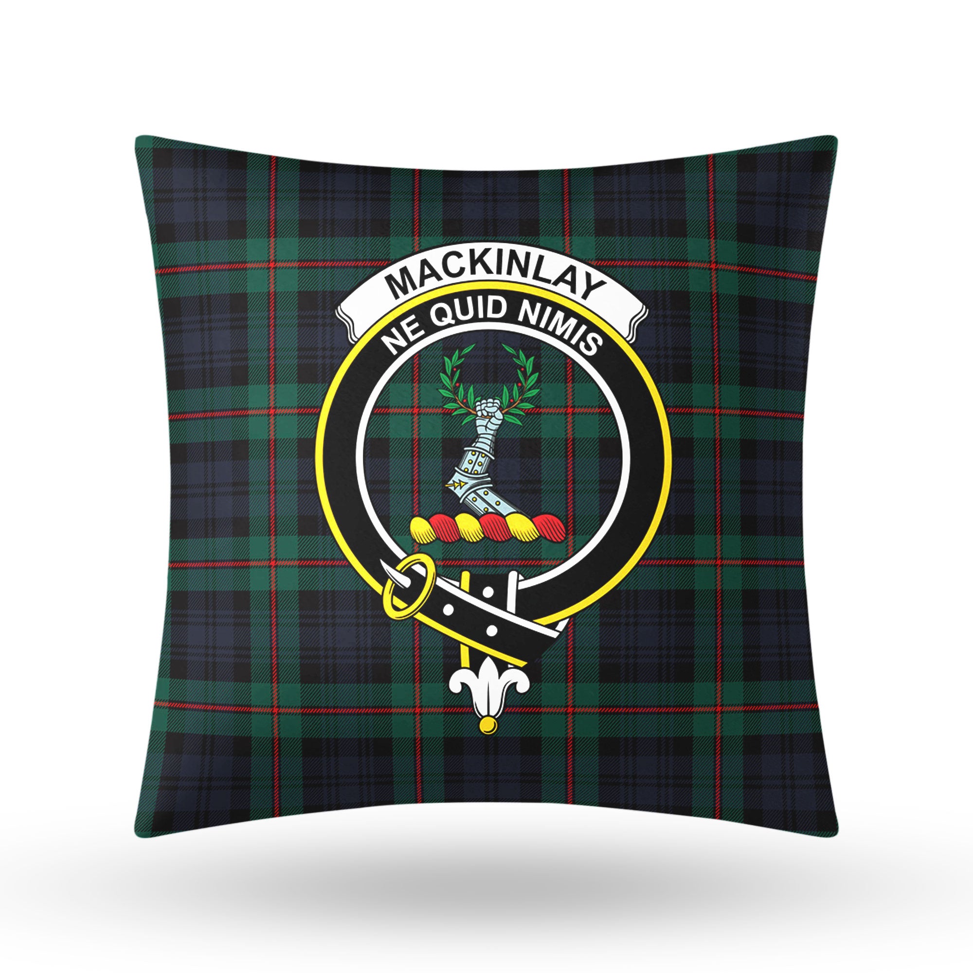 MacKinlay Modern Tartan Crest Pillow Cover