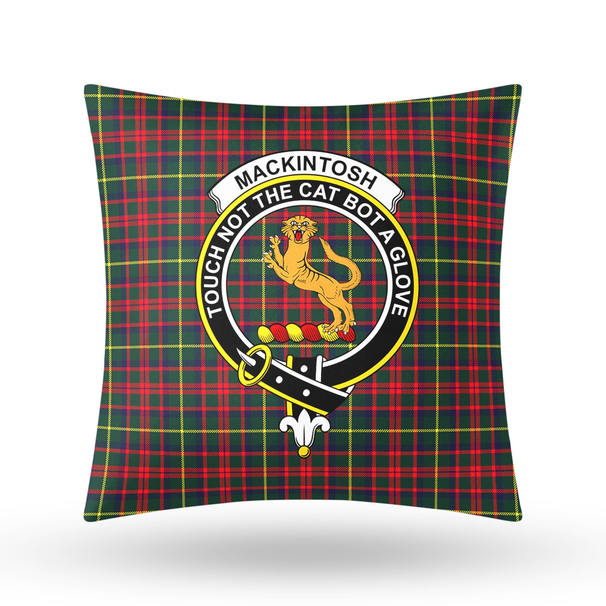 MacKintosh Hunting Modern Tartan Crest Pillow Cover