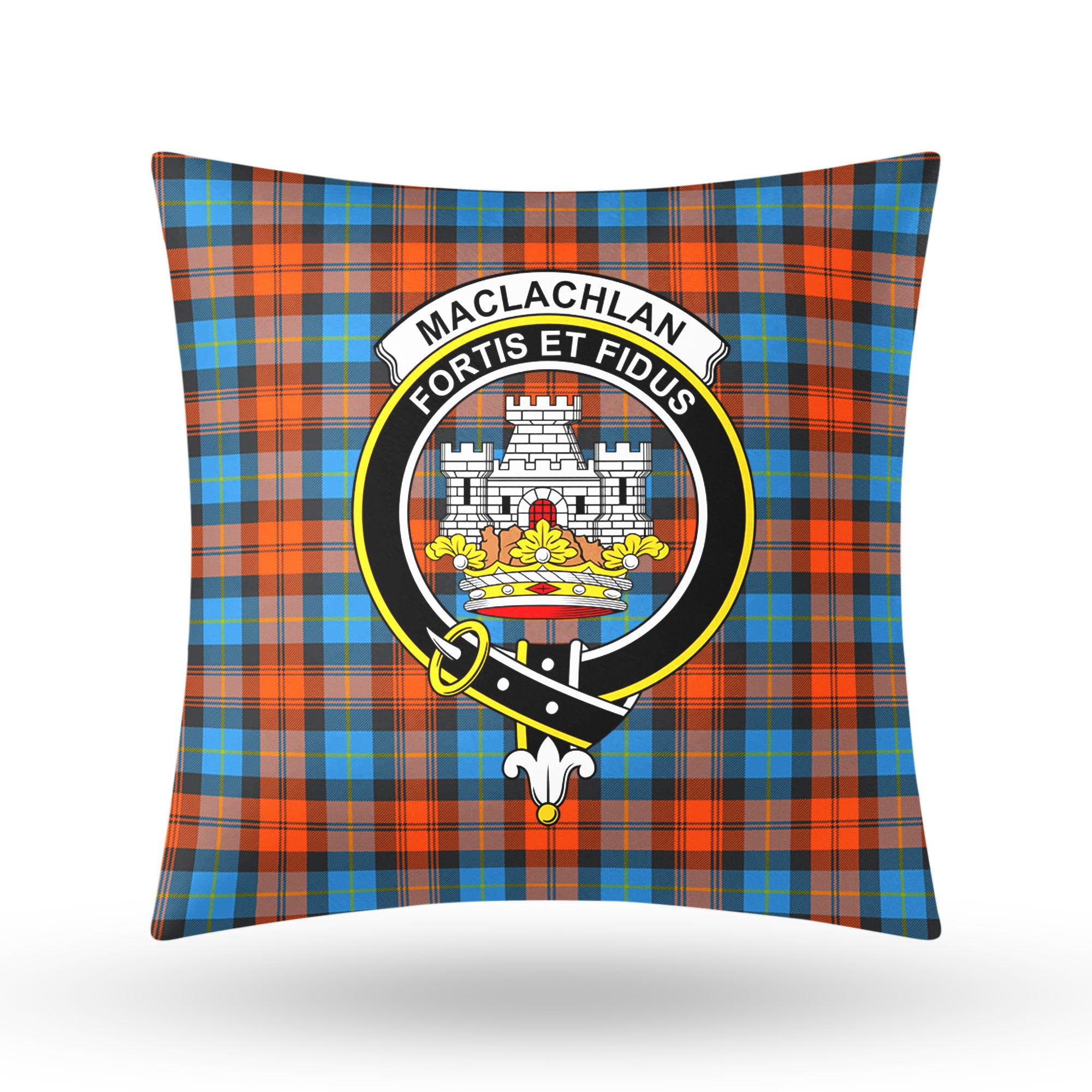 MacLachlan Ancient Tartan Crest Pillow Cover