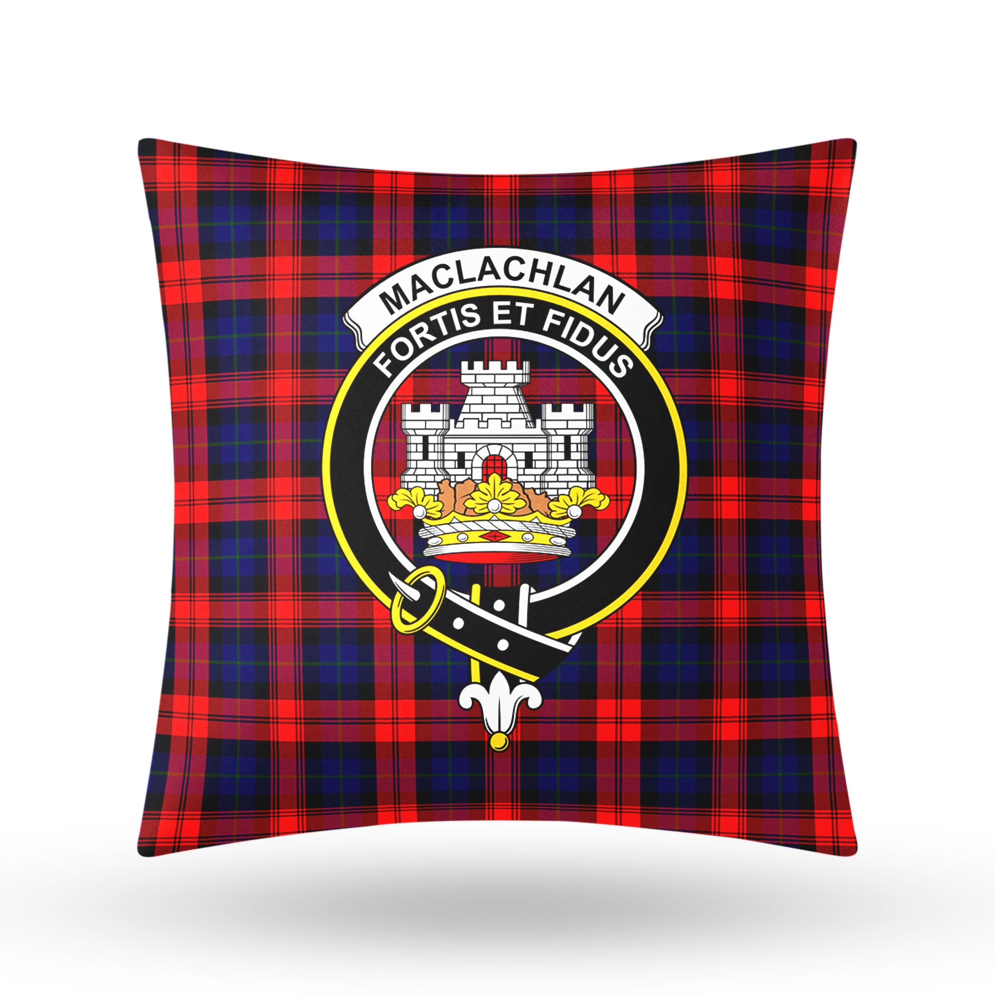 MacLachlan Modern Tartan Crest Pillow Cover