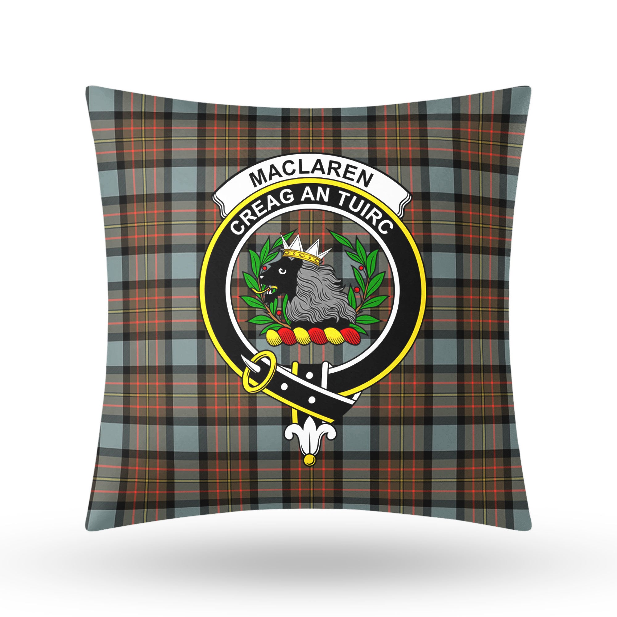 MacLaren Weathered Tartan Crest Pillow Cover