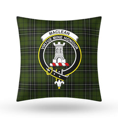 MacLean Hunting Tartan Crest Pillow Cover