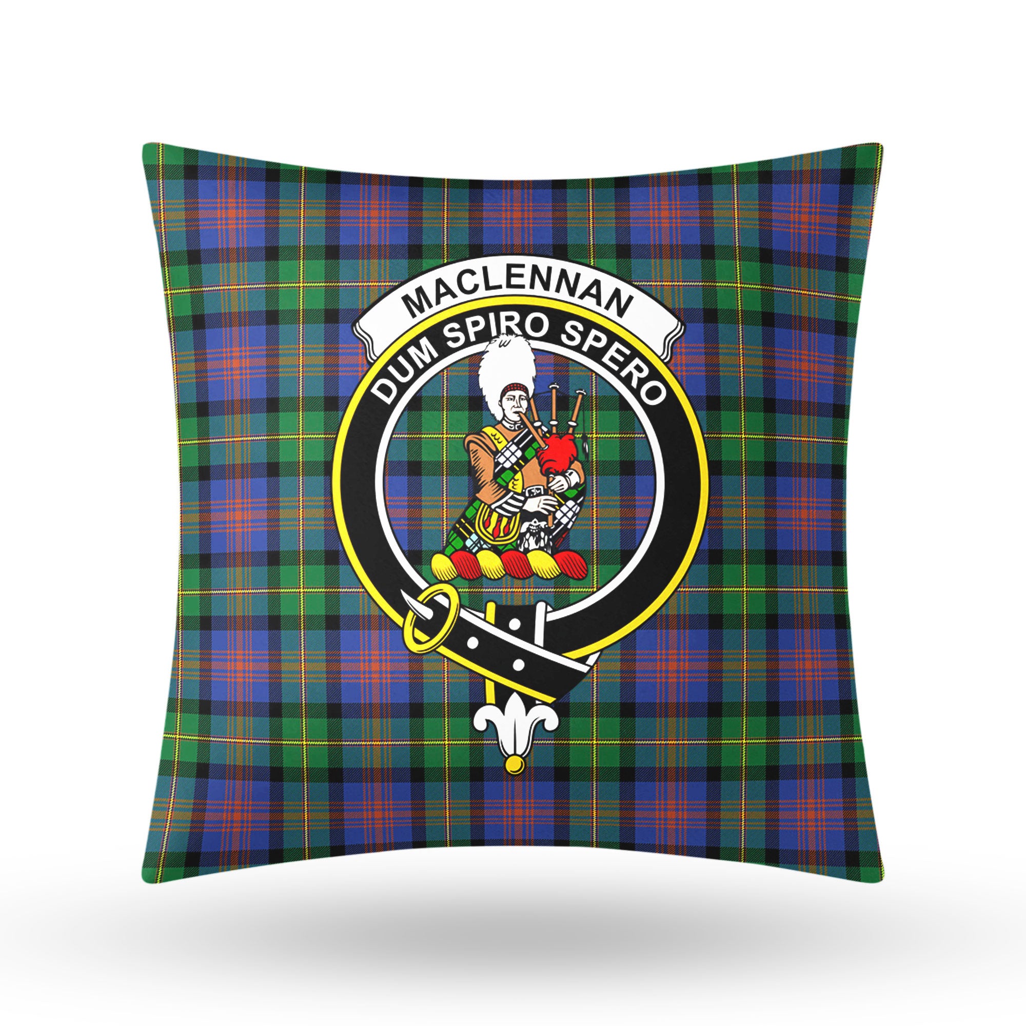 MacLennan Ancient Tartan Crest Pillow Cover