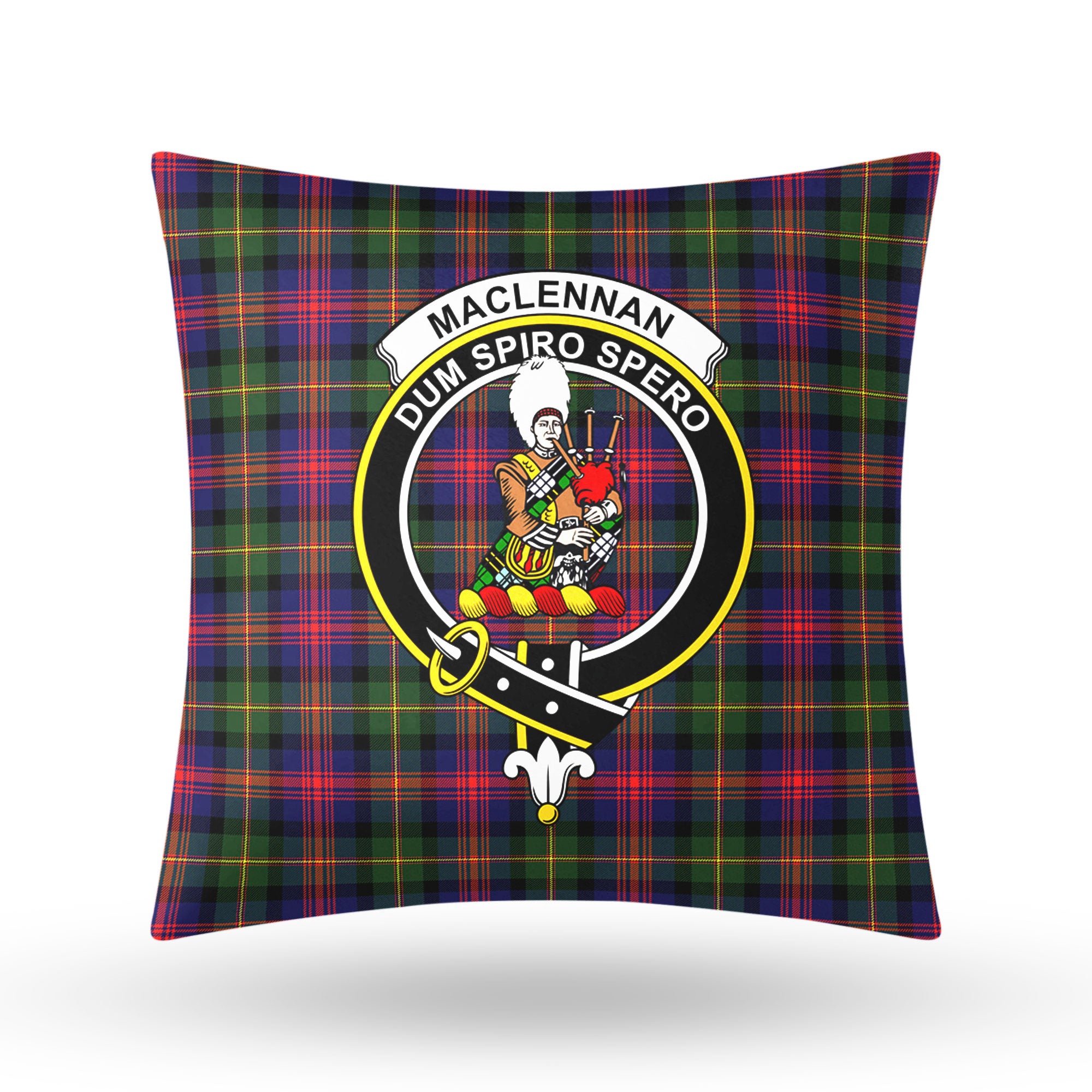 MacLennan Modern Tartan Crest Pillow Cover