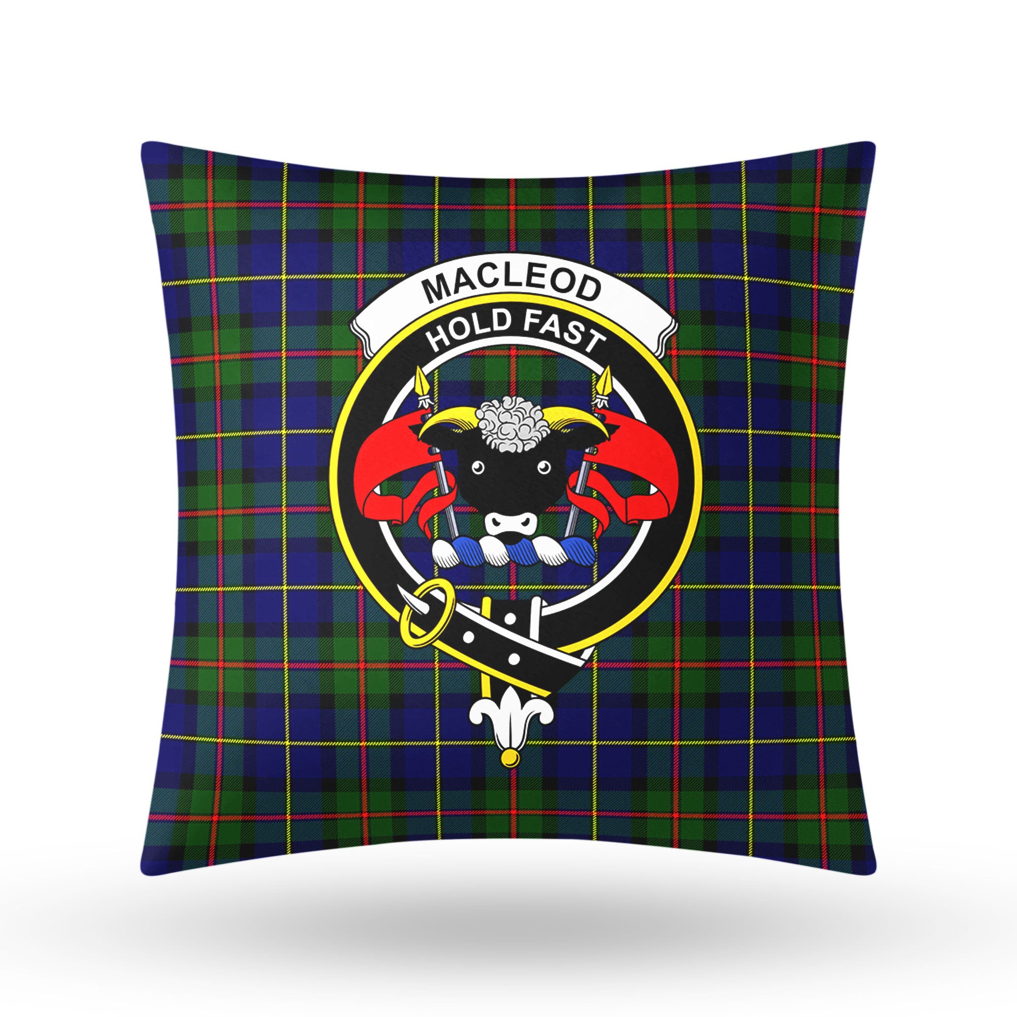 MacLeod of Harris Modern Tartan Crest Pillow Cover