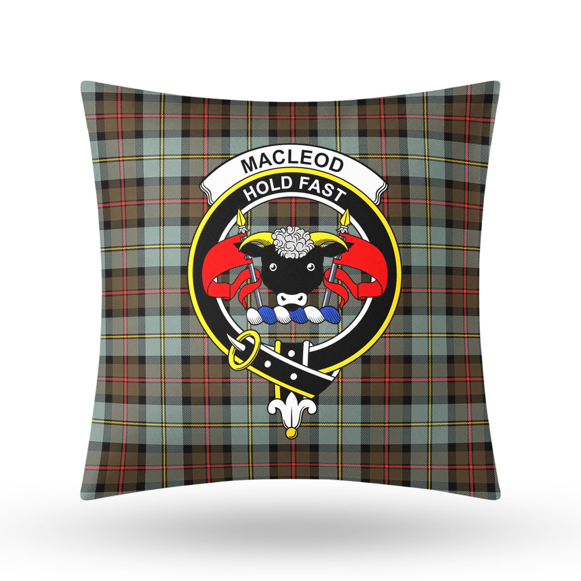 MacLeod of Harris Weathered Tartan Crest Pillow Cover