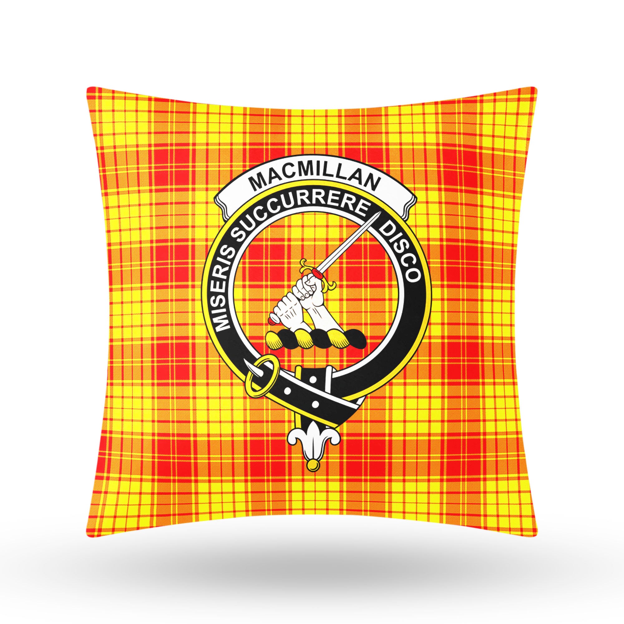 MacMillan Clan Tartan Crest Pillow Cover