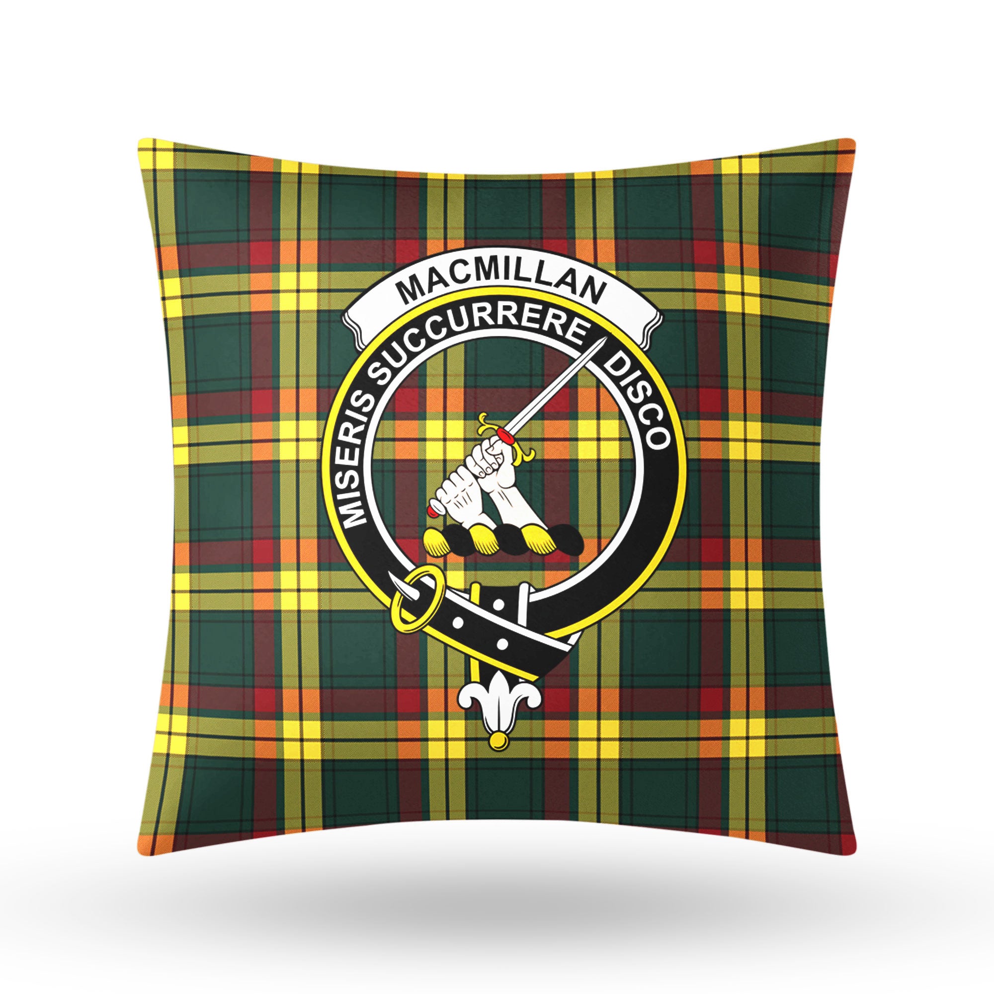 MacMillan Old Modern Tartan Crest Pillow Cover