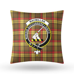 MacMillan Old Weathered Tartan Crest Pillow Cover