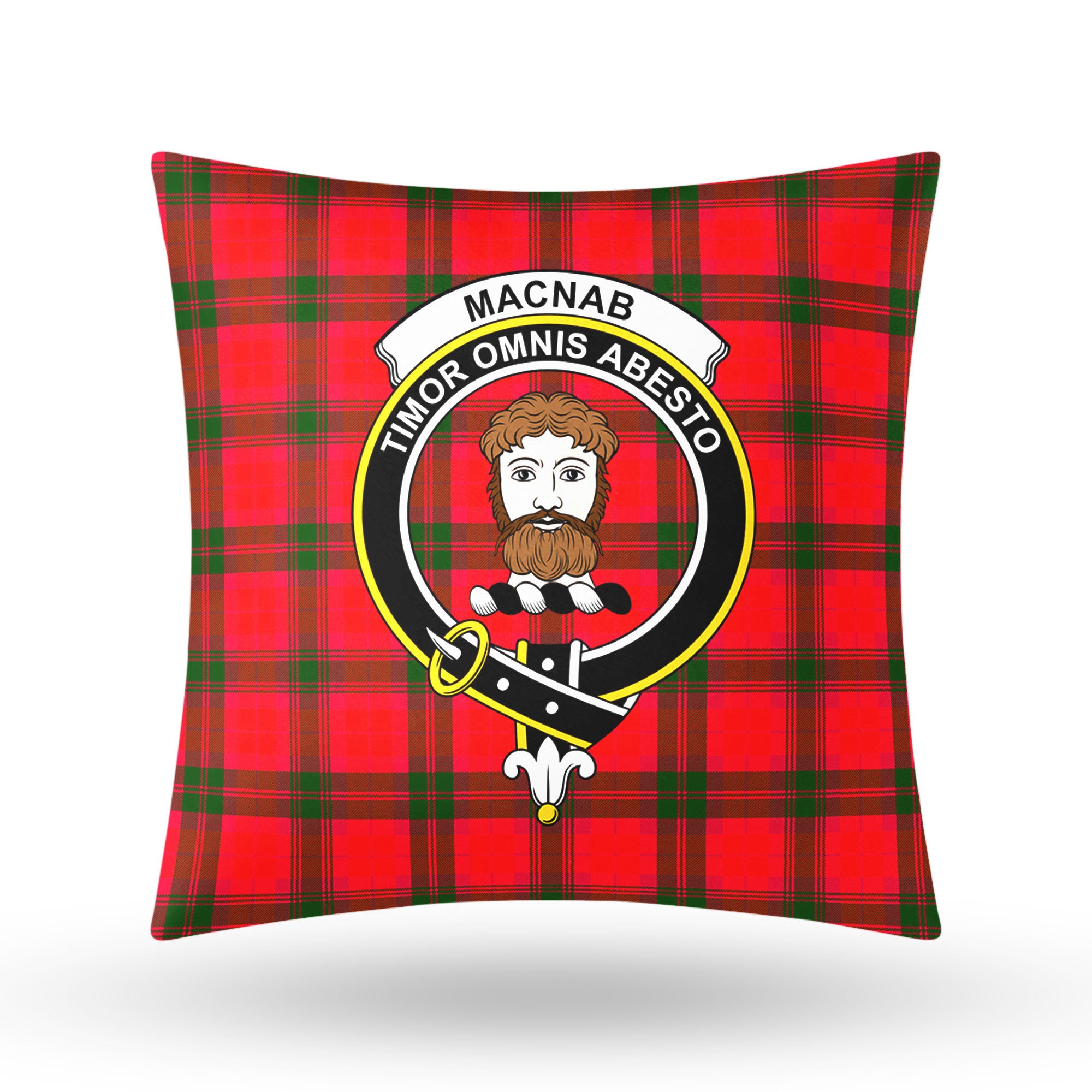 MacNab Modern Tartan Crest Pillow Cover