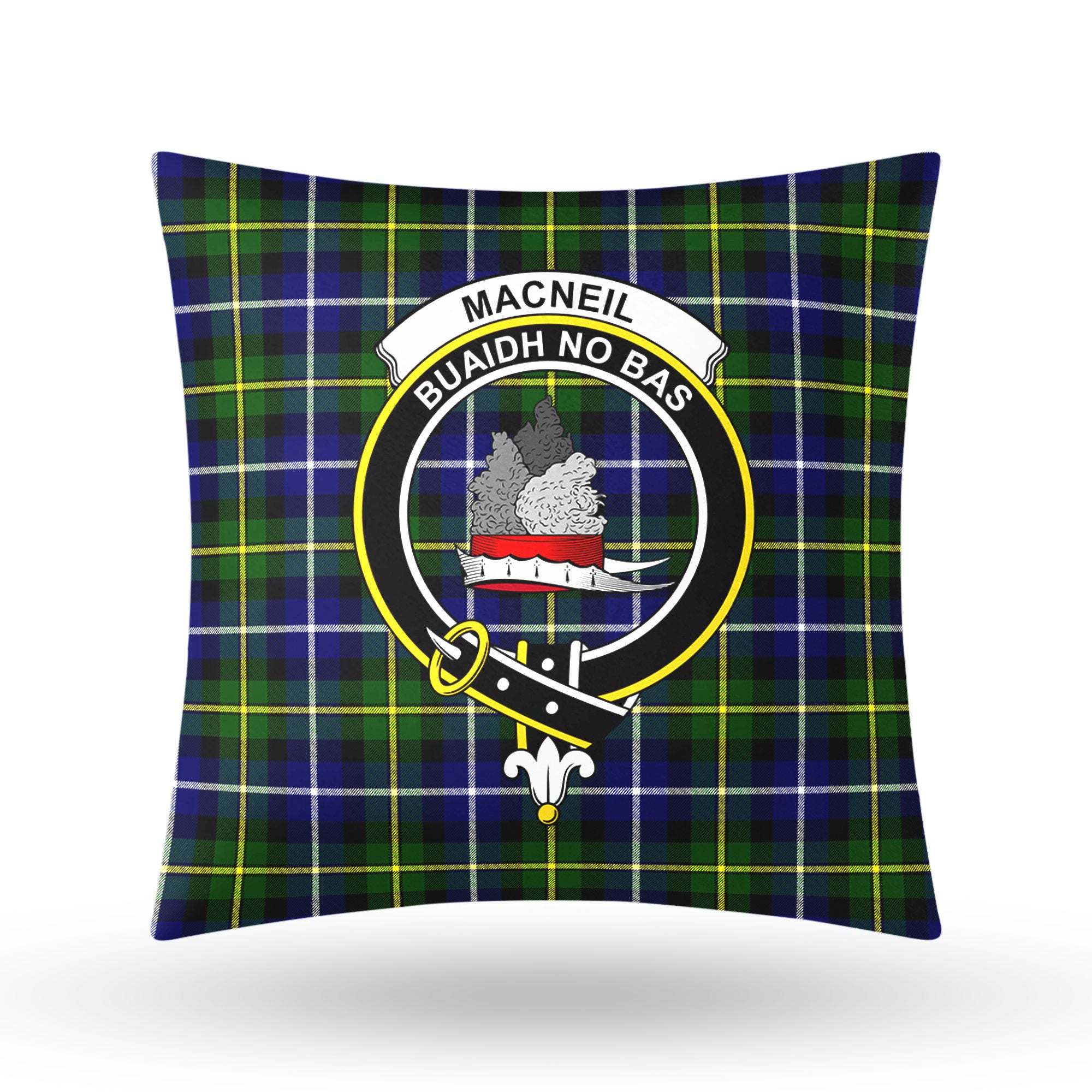 MacNeil of Barra Modern Tartan Crest Pillow Cover