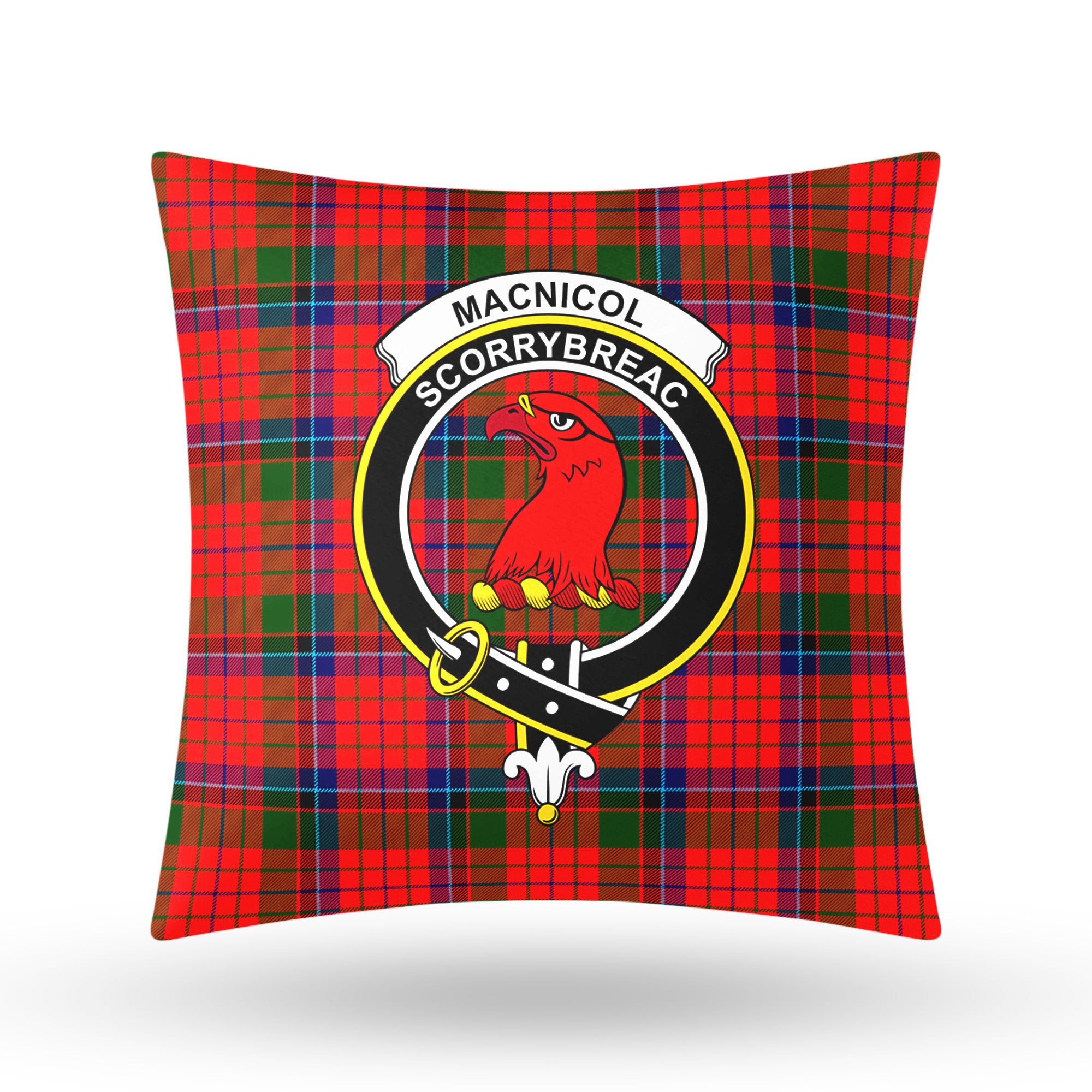 MacNicol (of Scorrybreac) Tartan Crest Pillow Cover