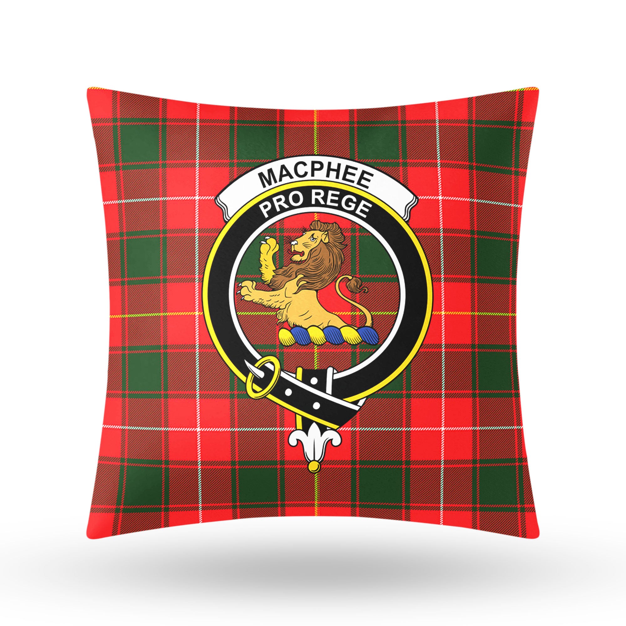 MacPhee Modern Tartan Crest Pillow Cover