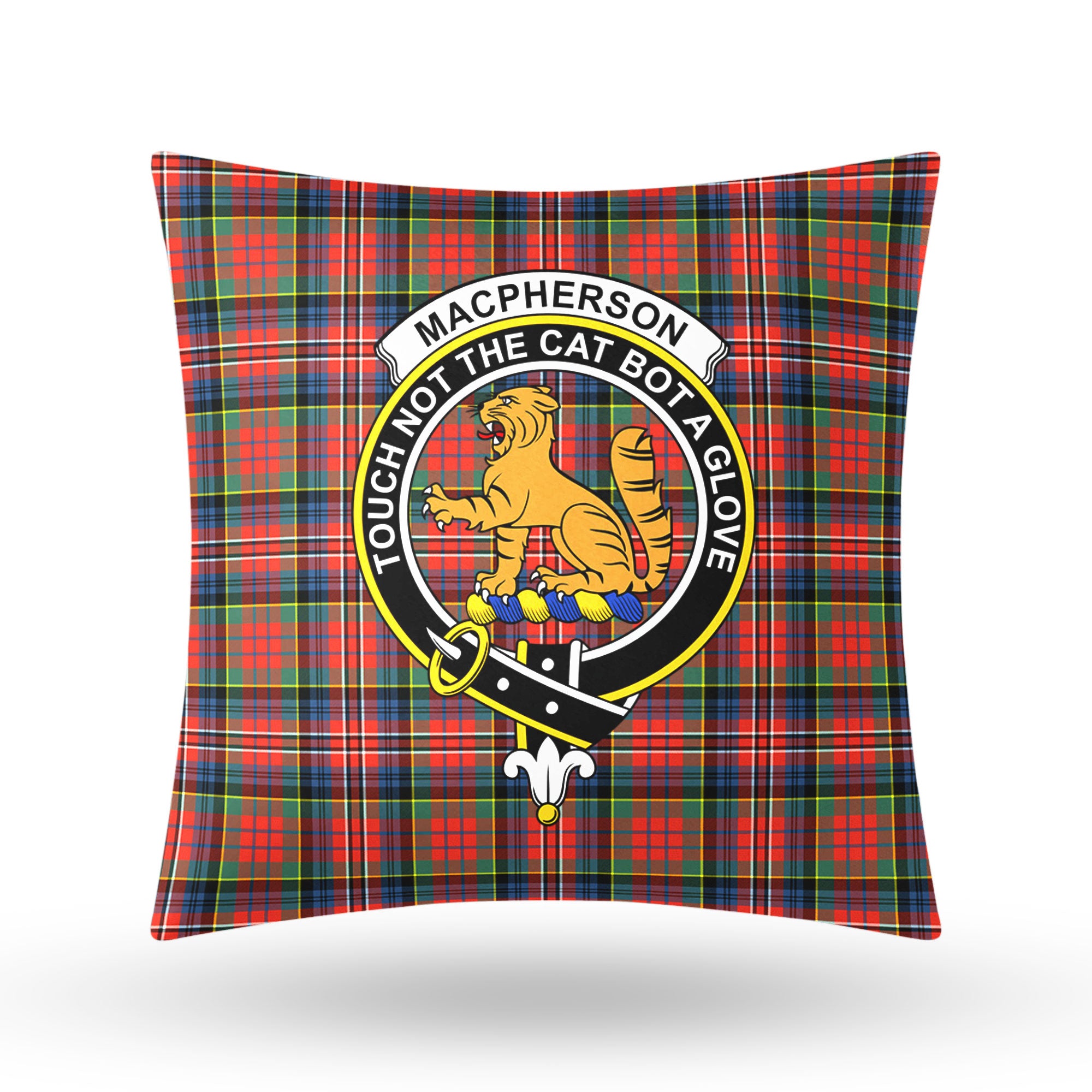 MacPherson Ancient Tartan Crest Pillow Cover